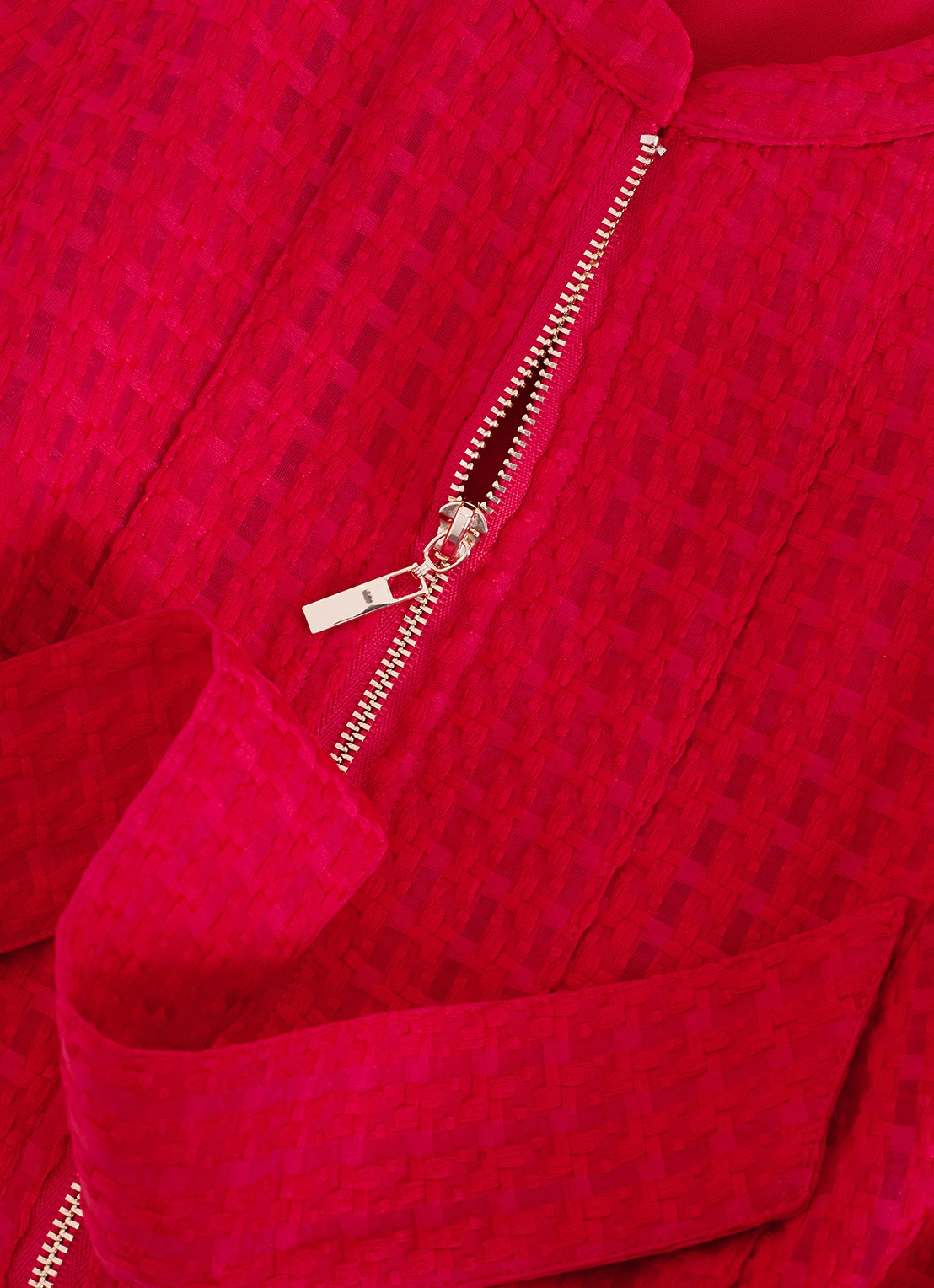 Phase Eight Elvira midi jurk met structuur - detail 8 rood
