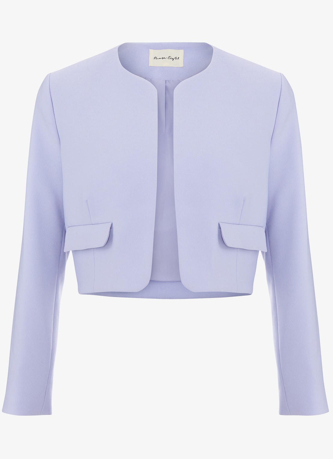 Phase Eight Emma bolero met klepzakken - voorkant lila
