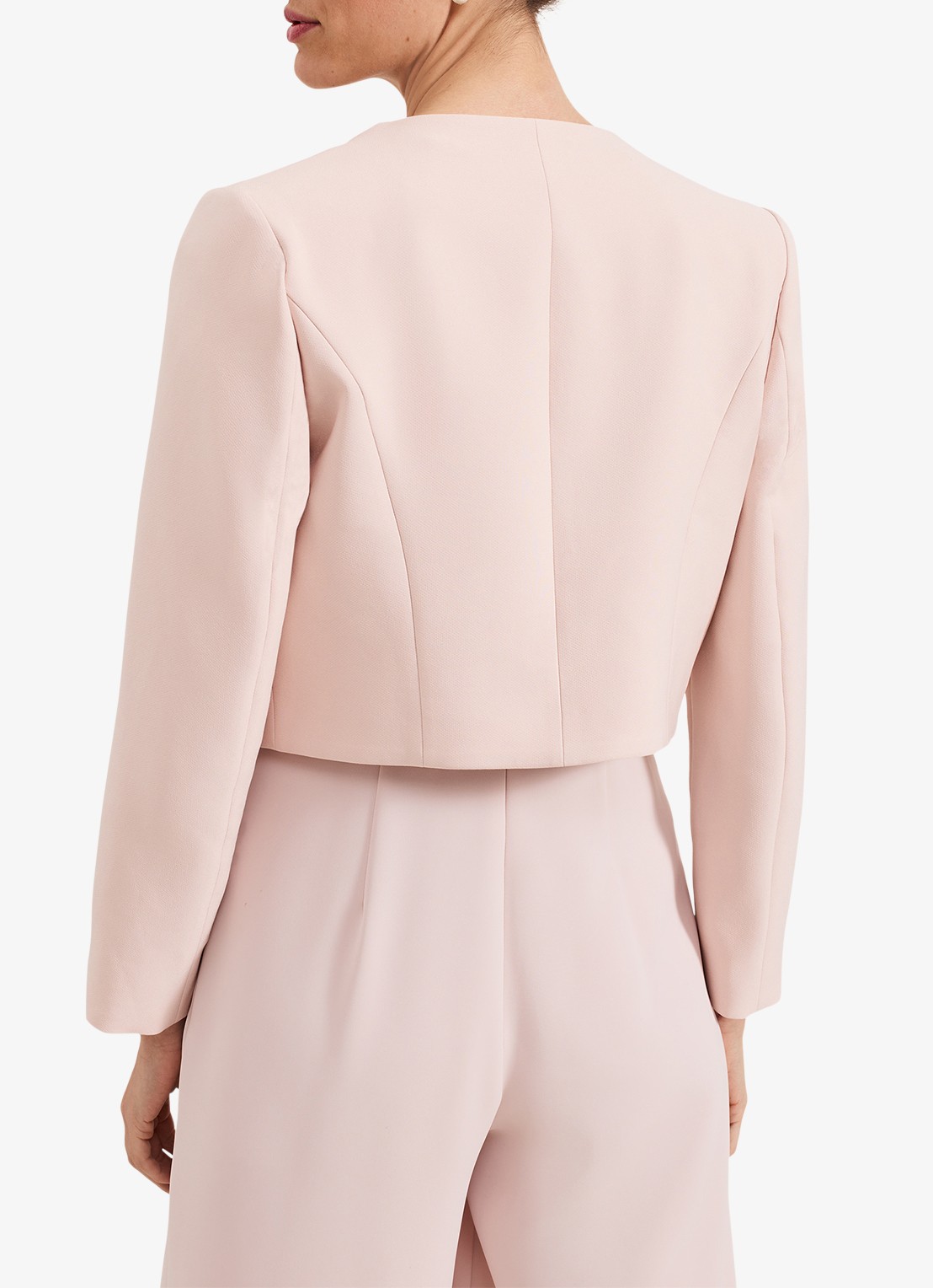 Phase Eight Emma bolero met klepzakken - achterkant lichtroze