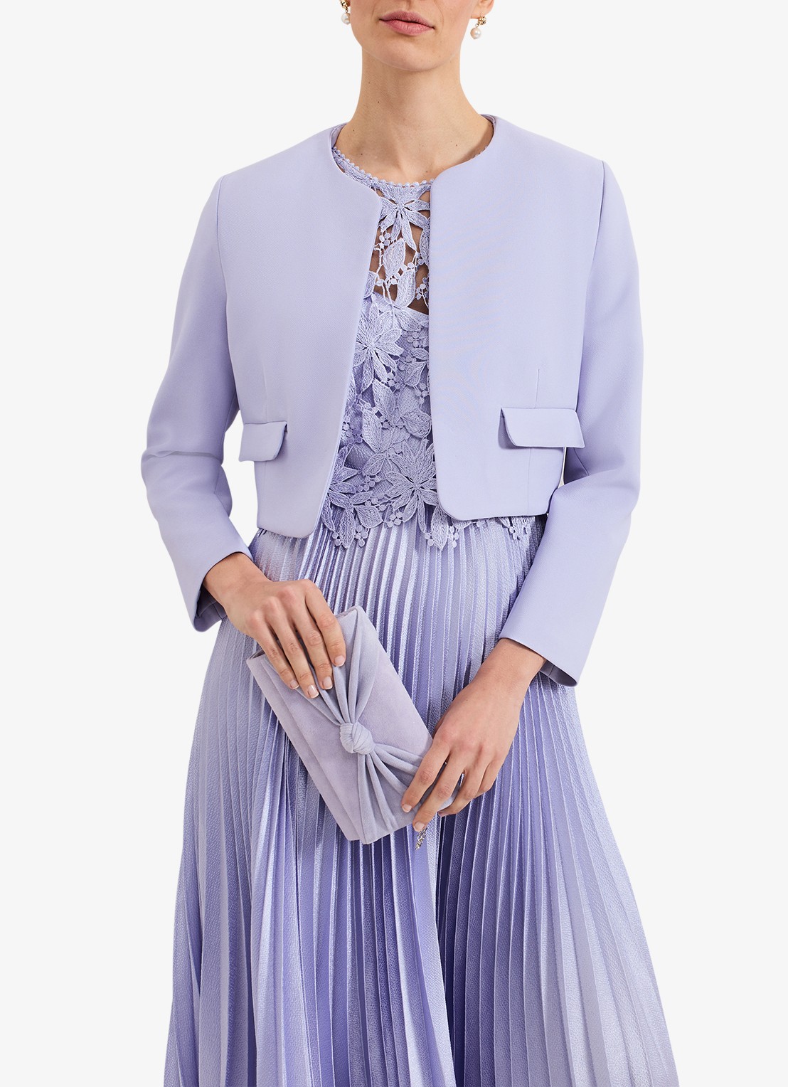 Phase Eight Emma bolero met structuur - detail lichtblauw
