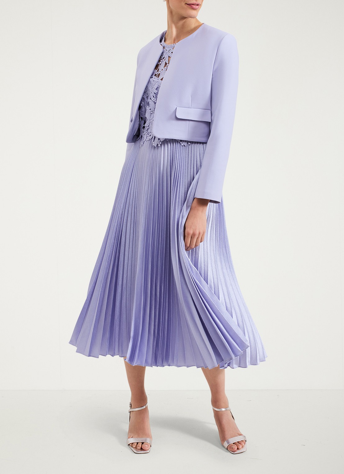 Phase Eight Emma bolero met structuur - voorkant 6 lichtblauw