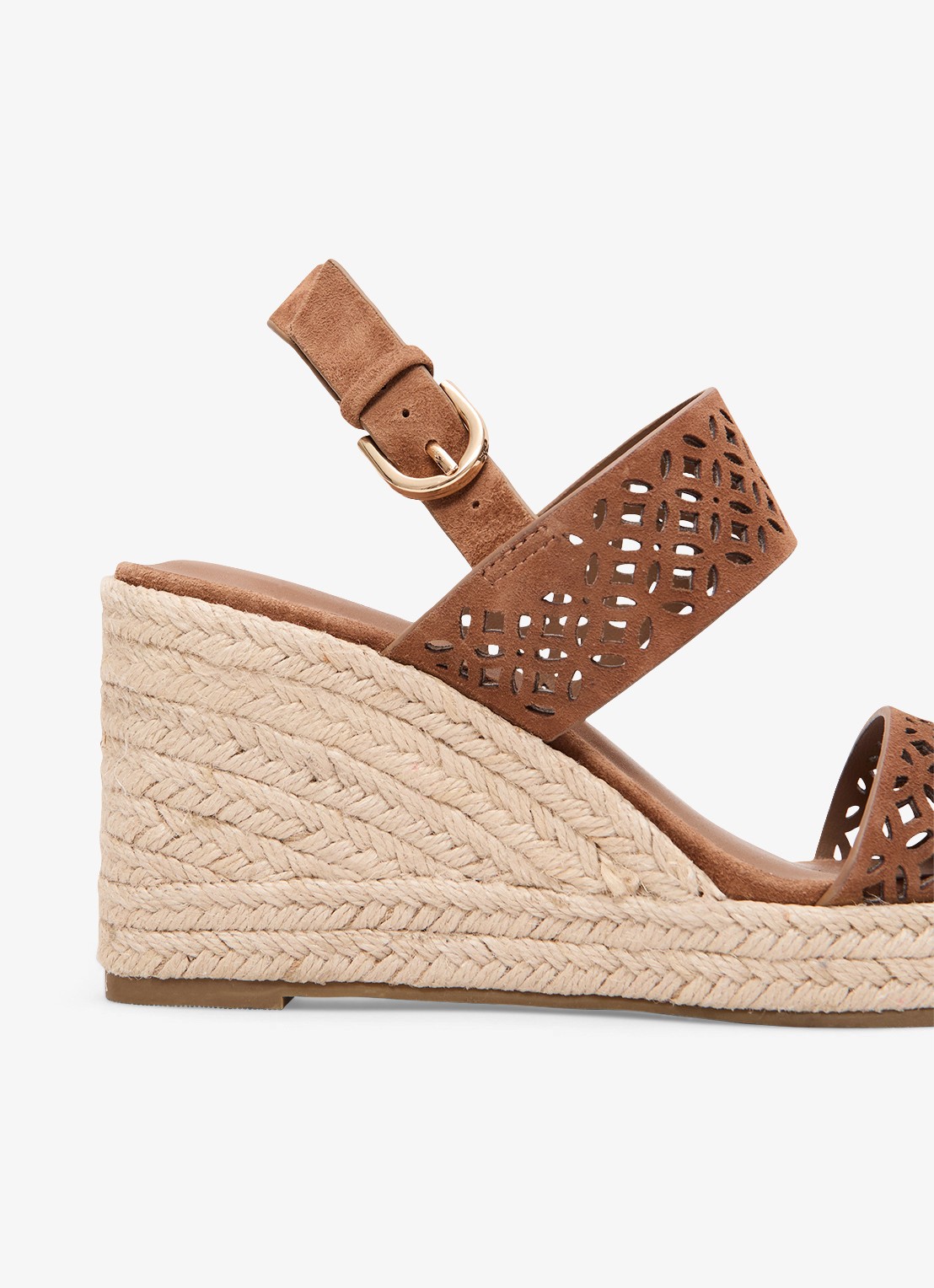 Phase Eight Espadrille van suède - detail 3 bruin