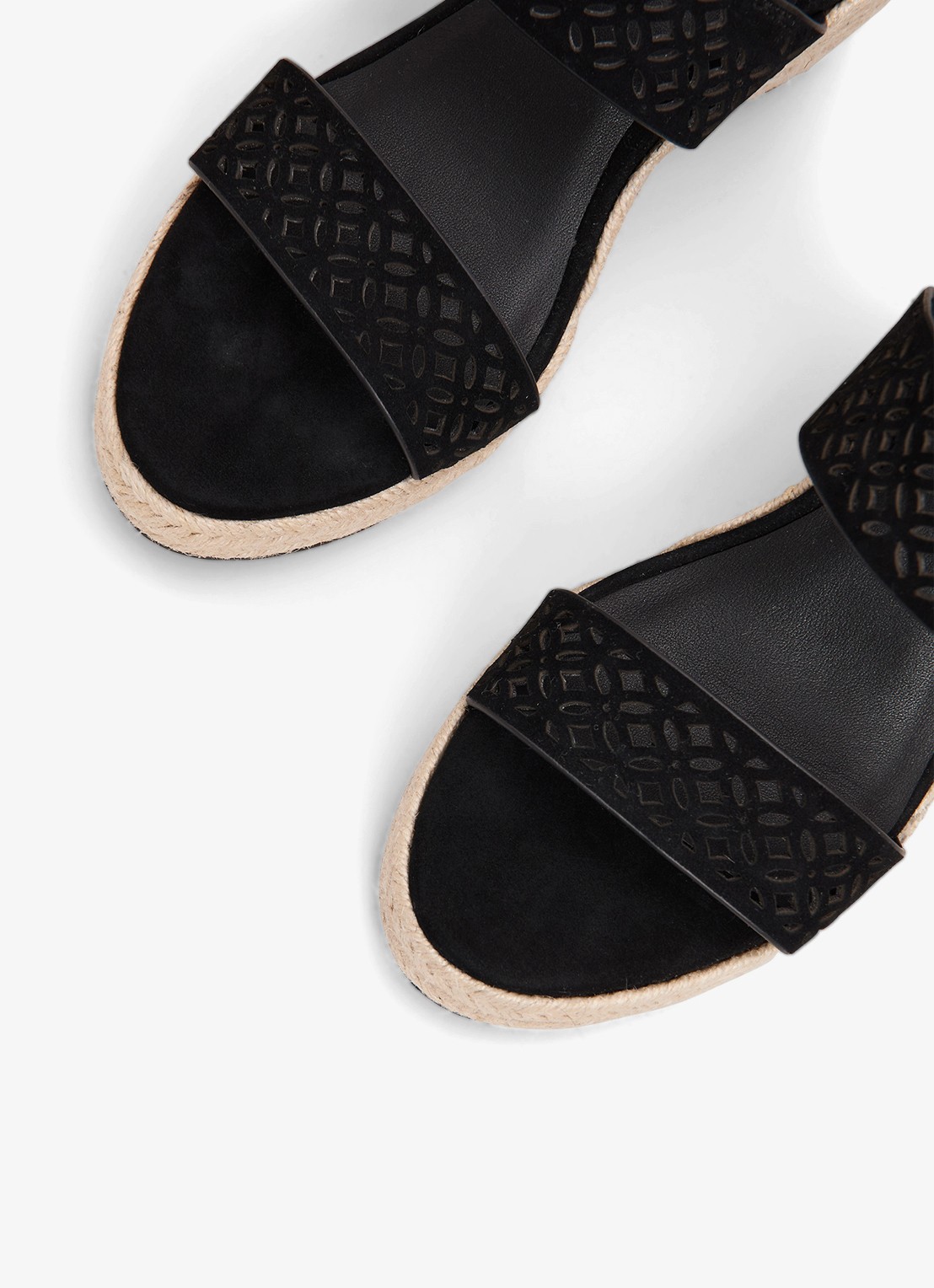 Phase Eight Espadrille van suède - achterkant 3 zwart