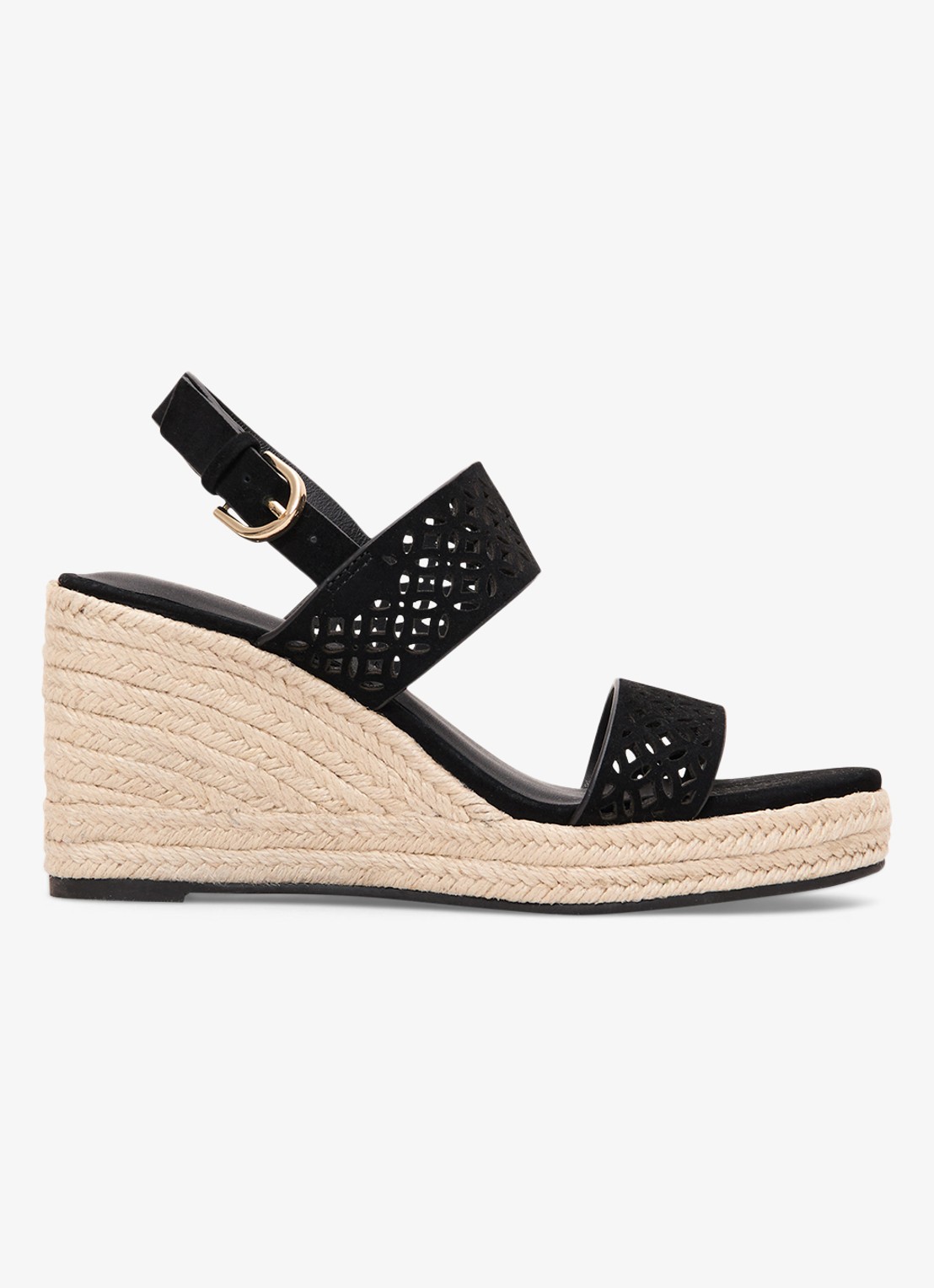 Phase Eight Espadrille van suède - voorkant zwart