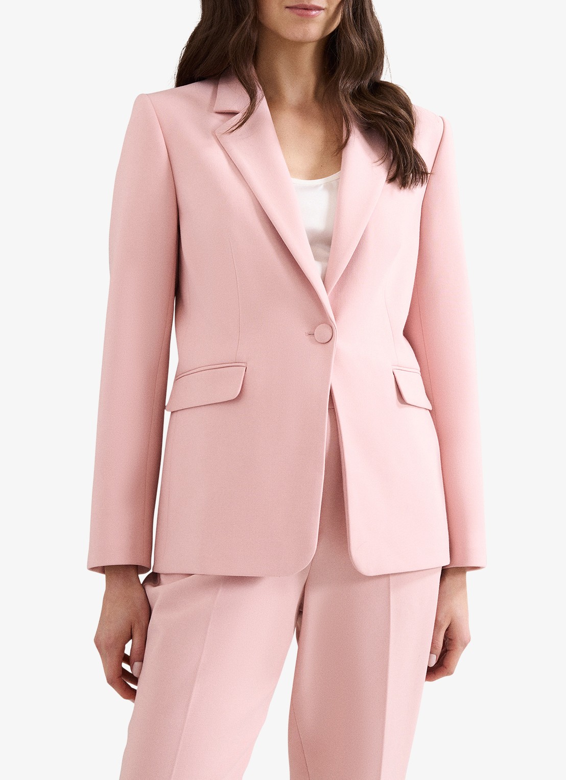 Phase Eight  Fara single-breasted blazer met klepzakken - detail lichtroze