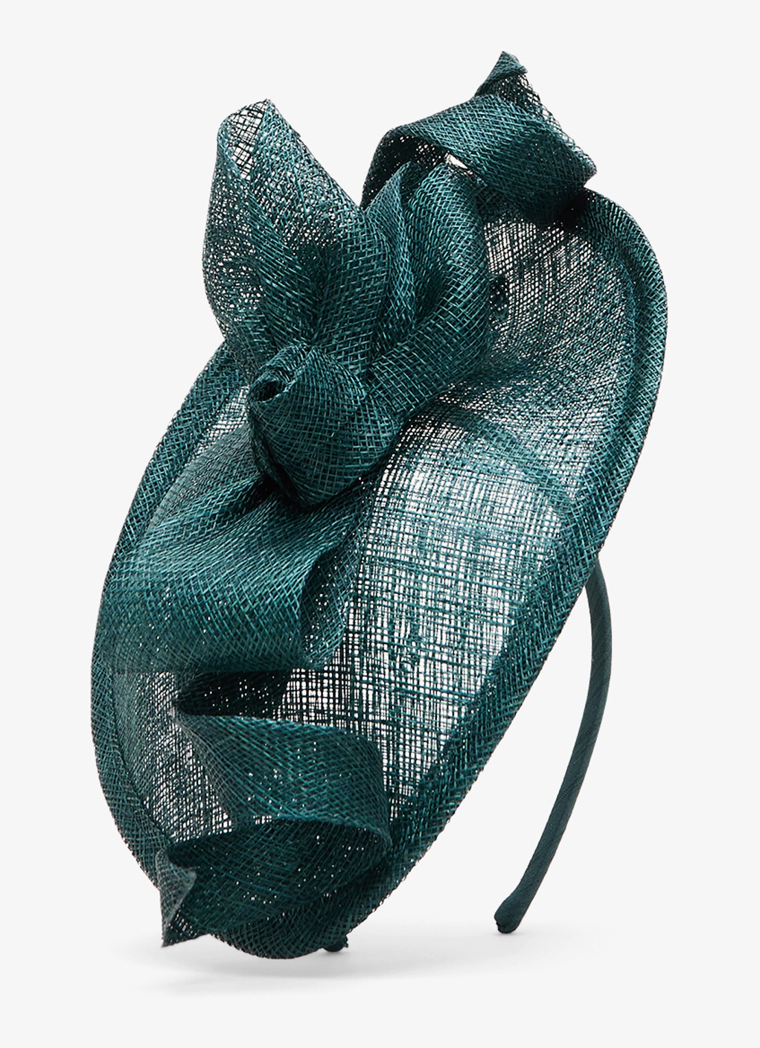 Phase Eight Fascinator haarband met applicatie - voorkant turquoise