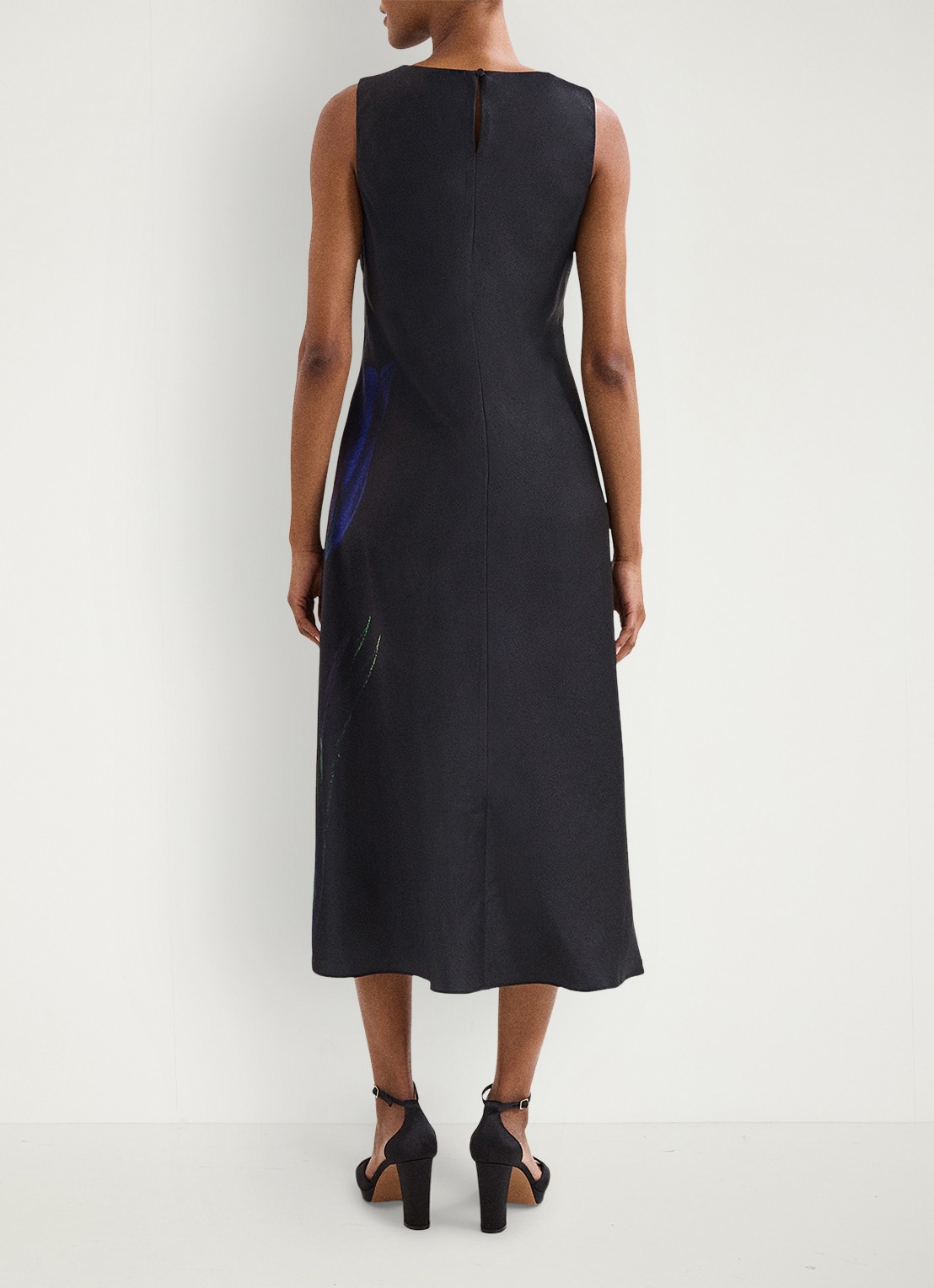 Phase Eight Felicity midi jurk met print - achterkant zwart