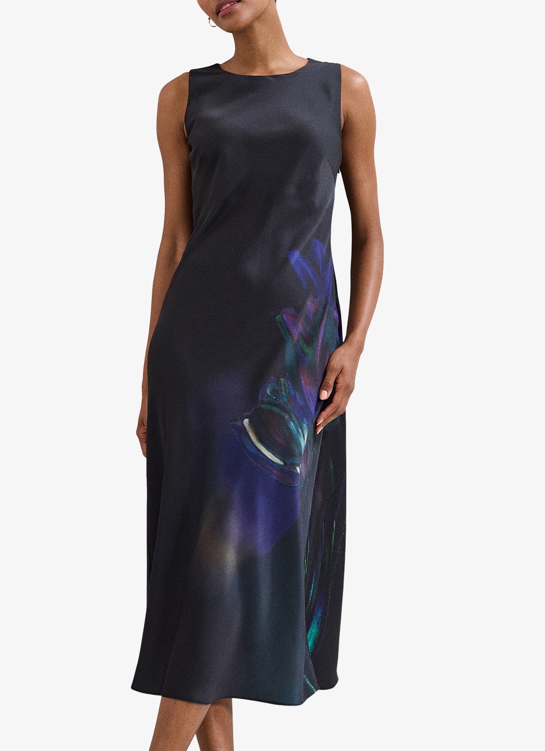 Phase Eight Felicity midi jurk met print - detail 2 zwart