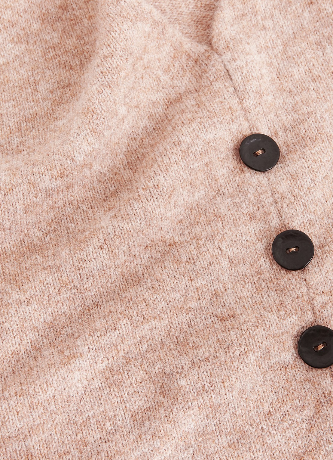 Phase Eight Fijngebreide poncho met knoopdetail - detail 8 camel
