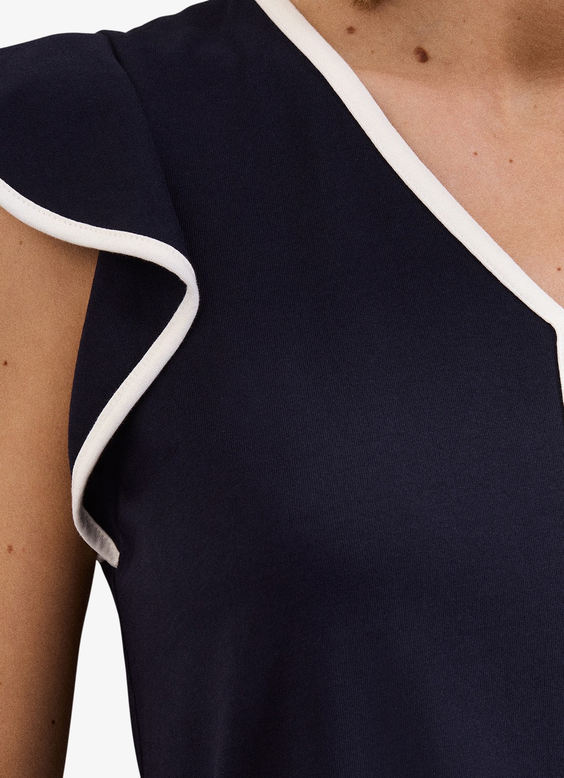 Phase Eight Fleur top van katoen - detail 4 donkerblauw