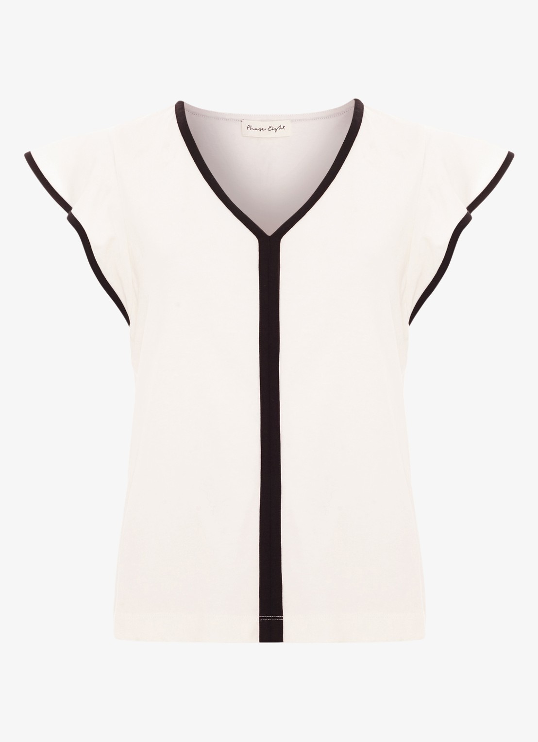 Phase Eight Fleur tuniek met vlindermouw - voorkant 6 wit