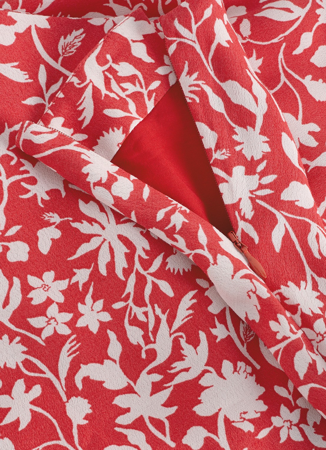 Phase Eight Floral midi rok met bloemenprint - detail 7 rood