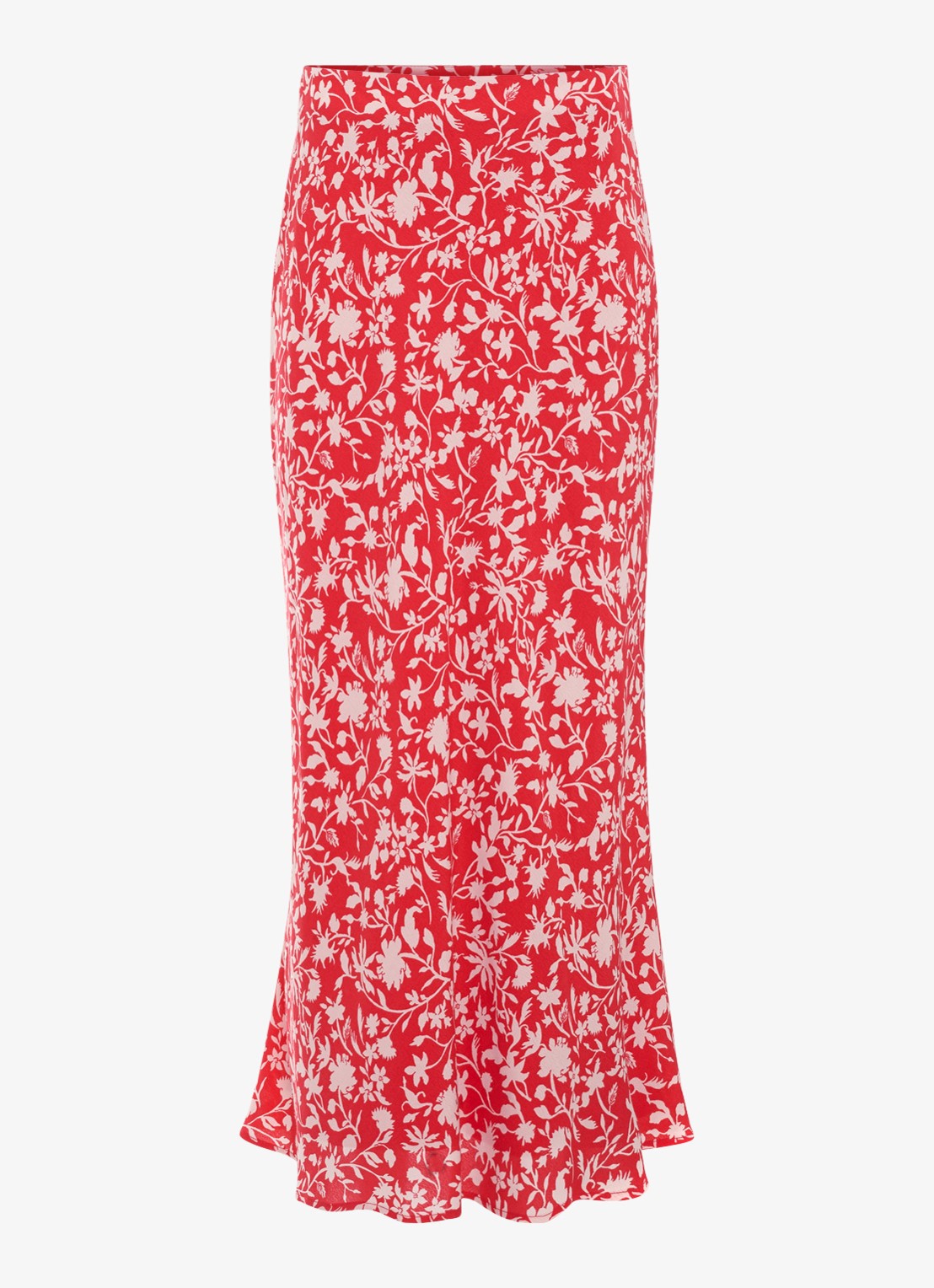Phase Eight Floral midi rok met bloemenprint - voorkant 2 rood