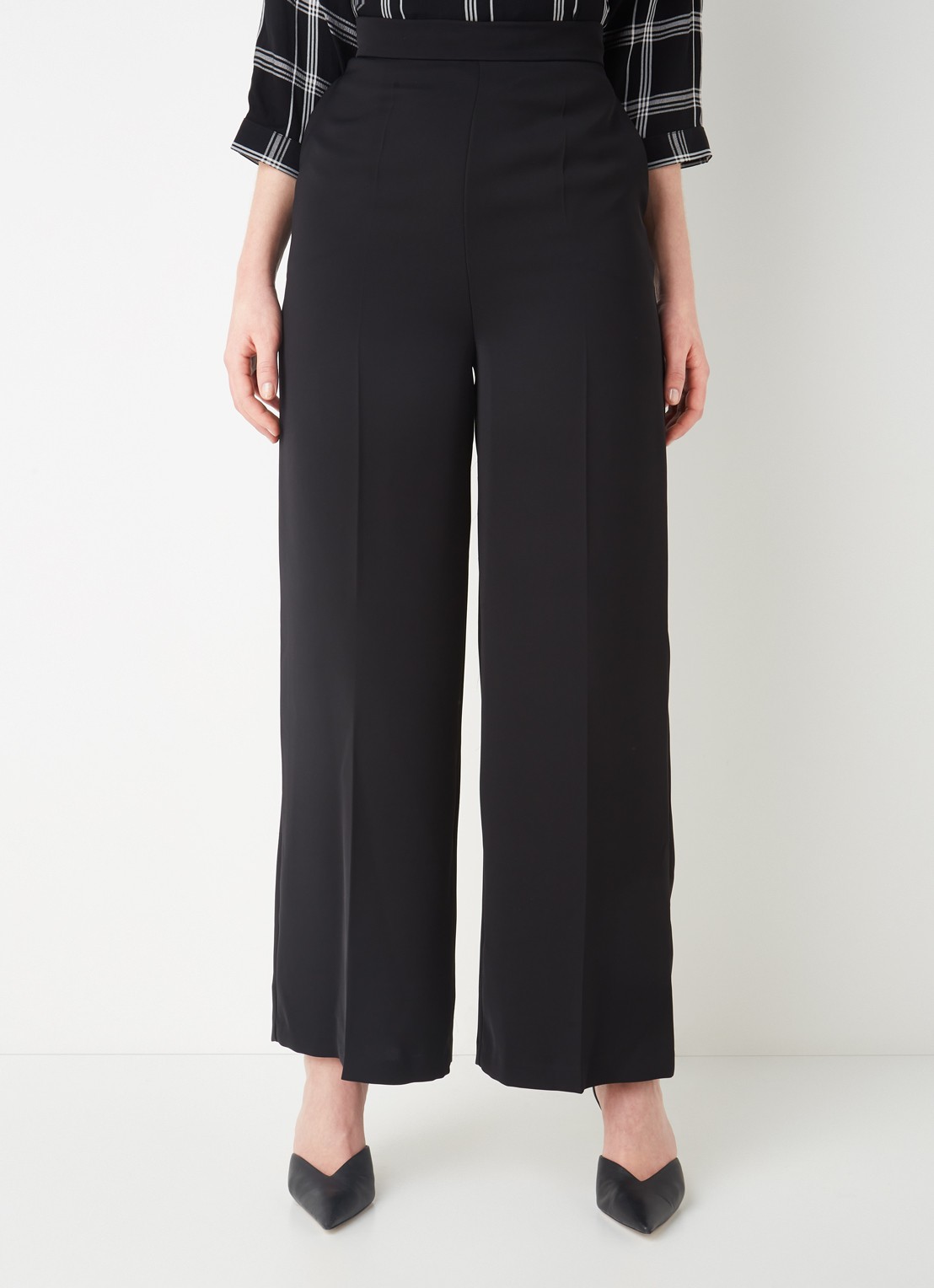 Phase Eight Florentine high waist wide fit pantalon met steekzakken - detail 4 zwart