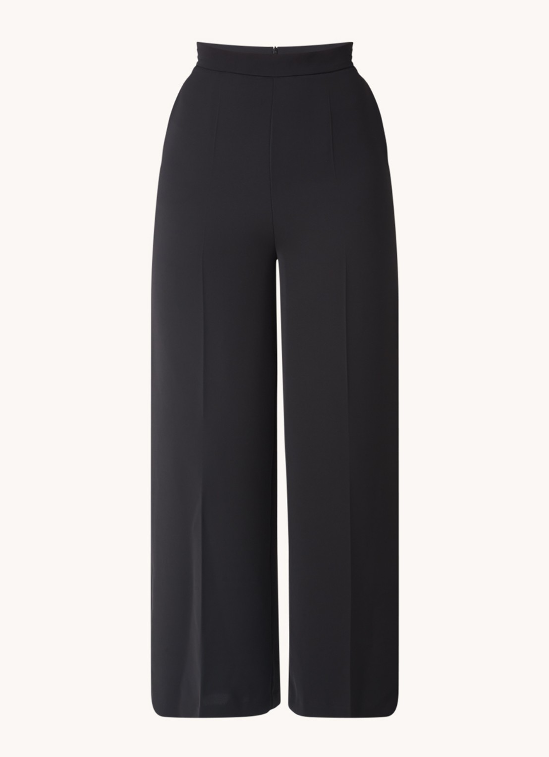 Phase Eight Florentine high waist wide fit pantalon met steekzakken - voorkant 2 zwart