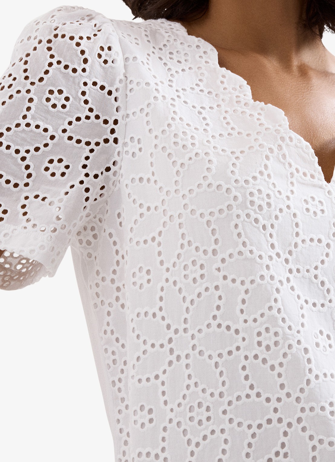 Phase Eight Freya tuniek met borduring - detail 6 wit