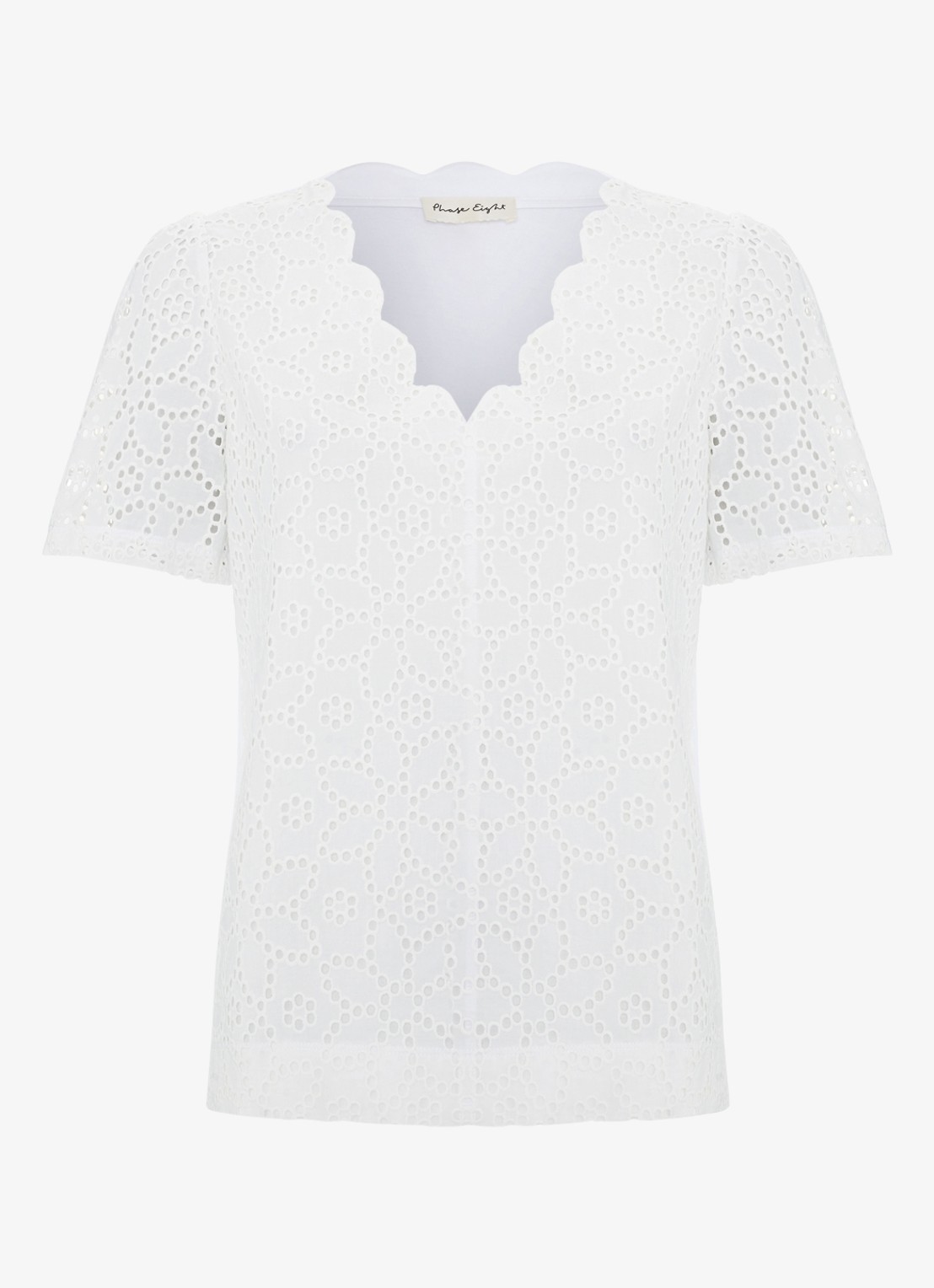 Phase Eight Freya tuniek met borduring - voorkant wit