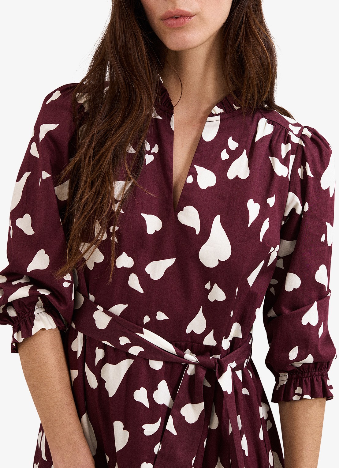 Phase Eight Gaia Heart mini tuniekjurk met print - detail 4 rood