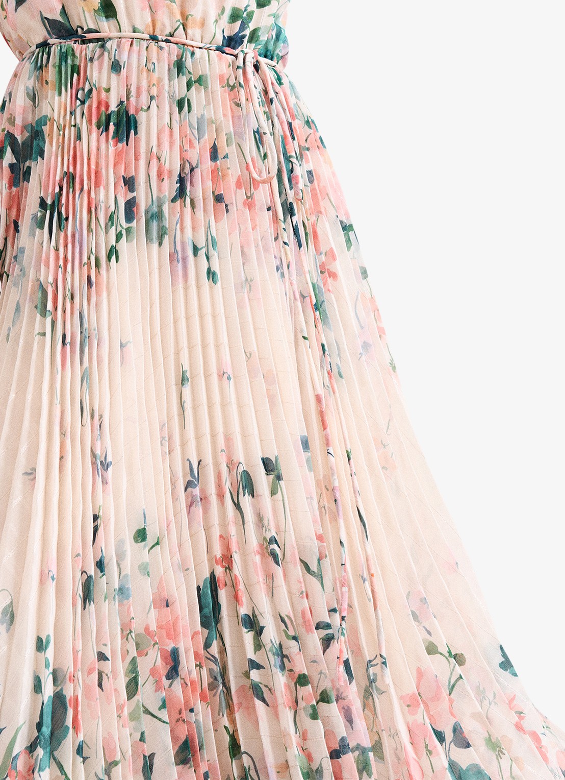 Phase Eight Georgiana midi jurk met bloemenprint - detail 5 oudroze