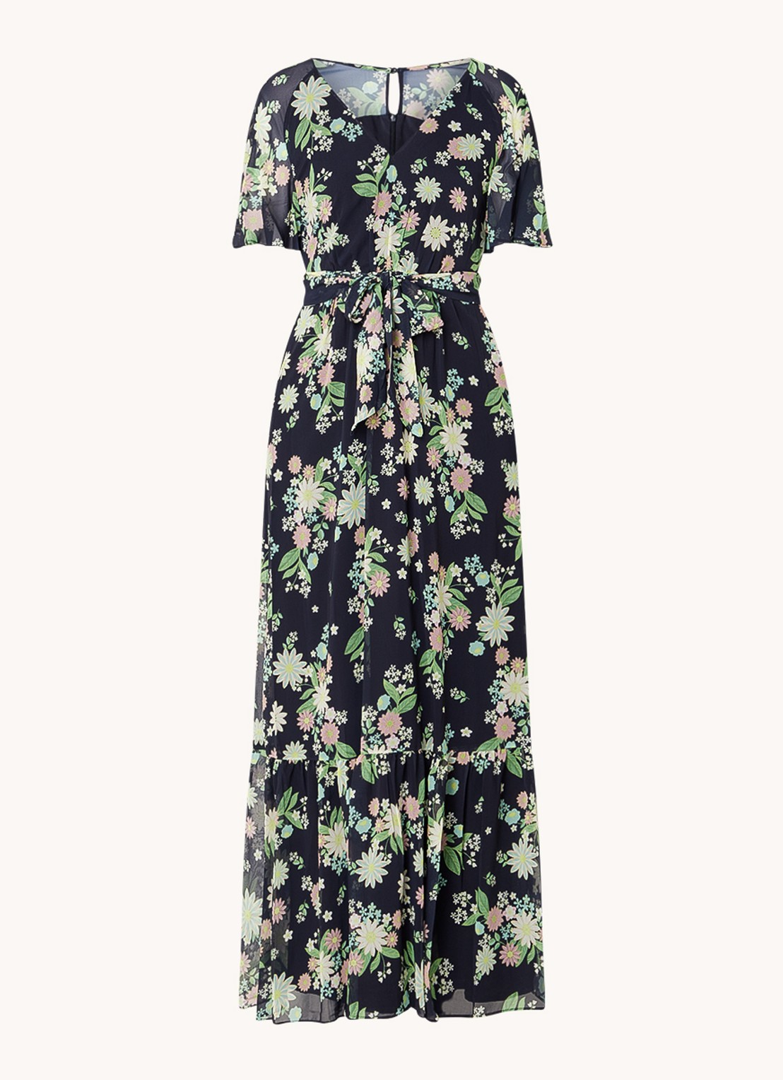 Phase Eight Georgie Maxi Dress Navy/Multi - voorkant 3 donkerblauw
