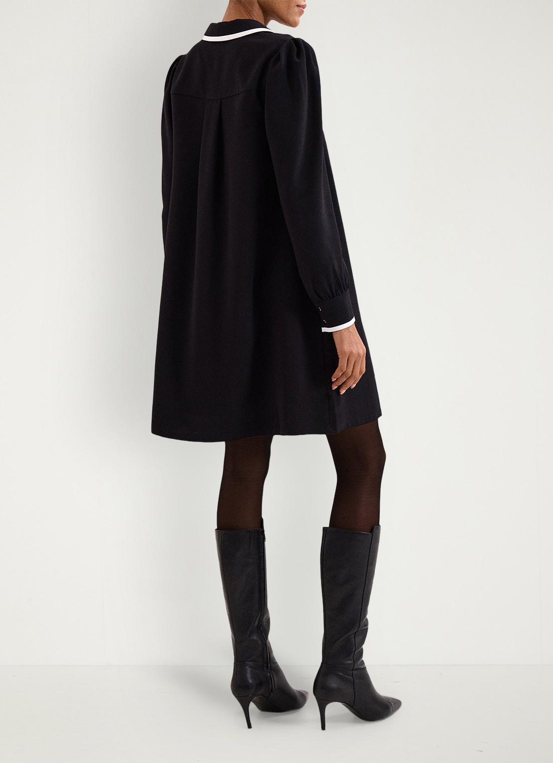 Phase Eight Gina mini jurk met ballonmouw - achterkant zwart