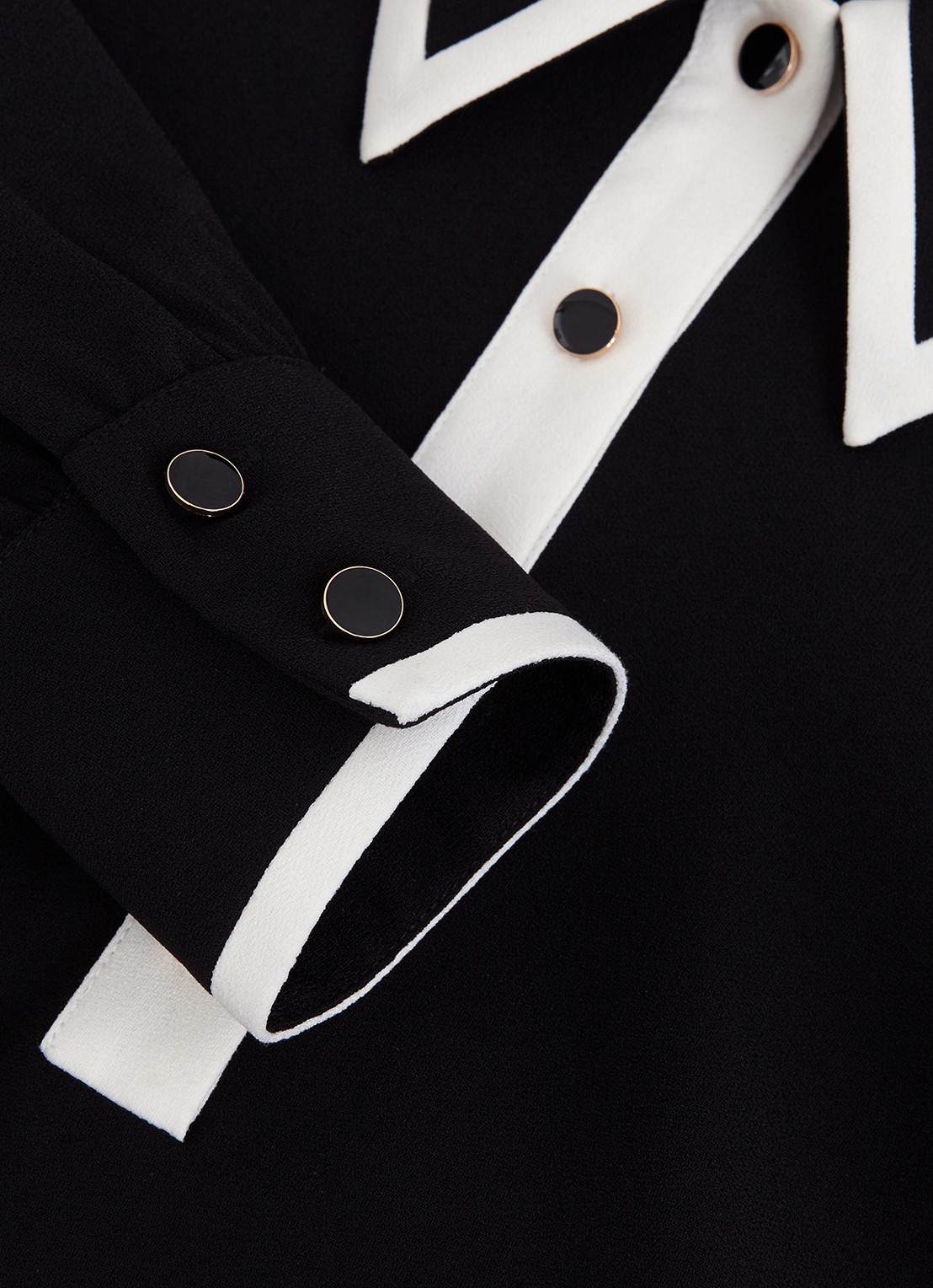 Phase Eight Gina mini jurk met ballonmouw - detail 6 zwart