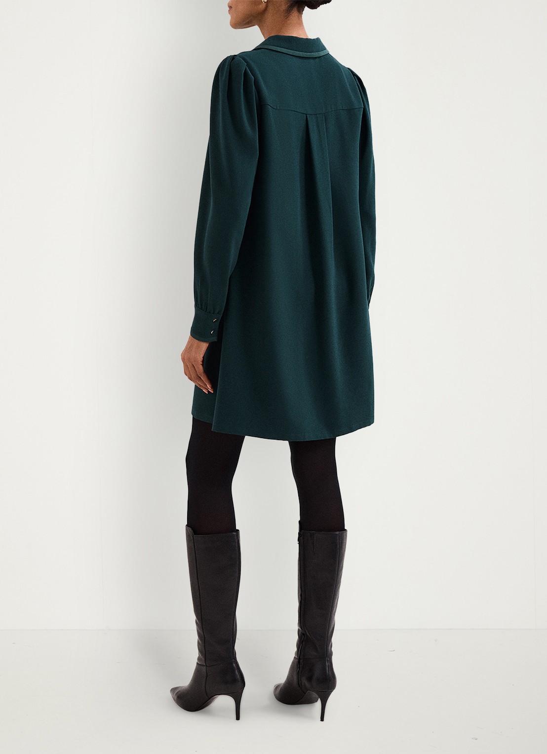 Phase Eight Gina mini tuniekjurk met ballonmouw - achterkant groen