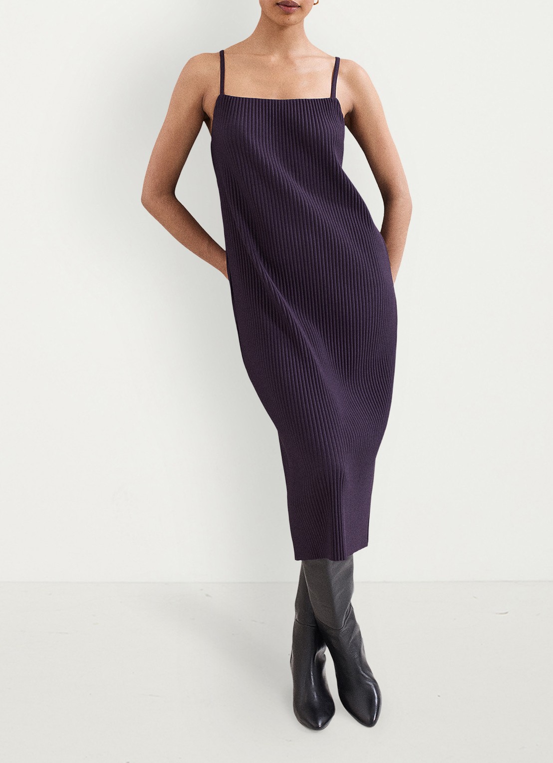 Phase Eight Gracie midi jurk met textuur 2-delig - detail 8 paars