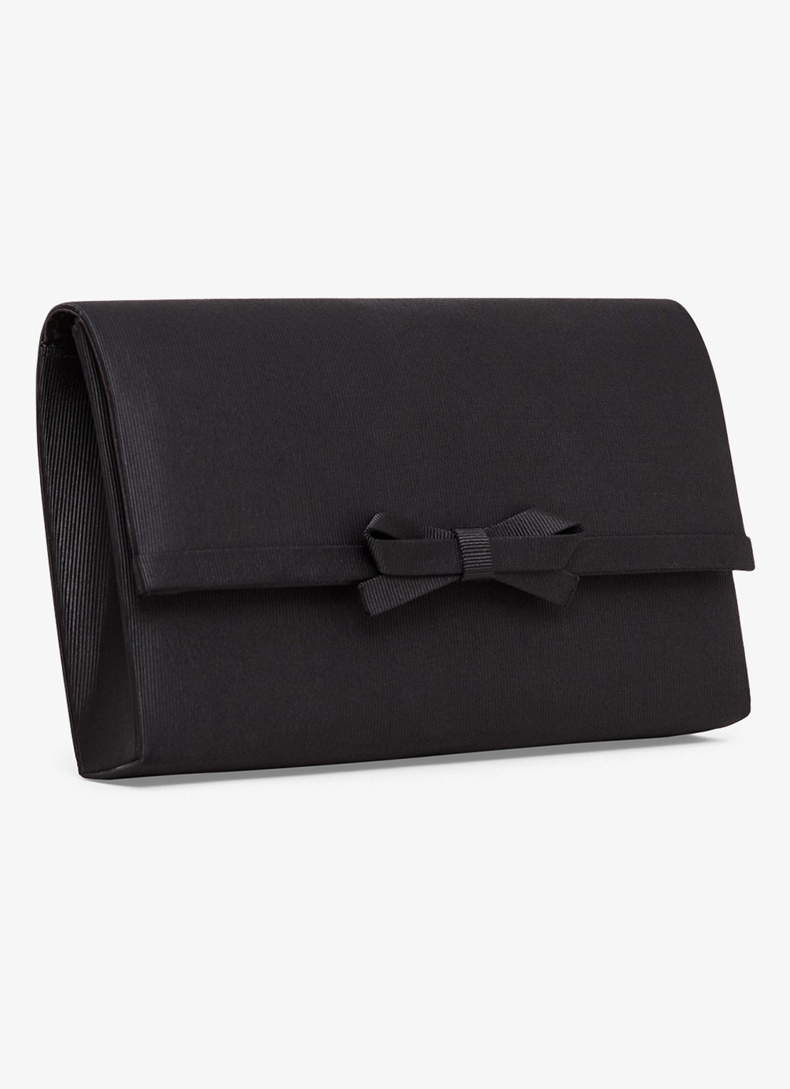 Phase Eight Grosgrain clutch met afneembare schouderriem - detail 3 zwart