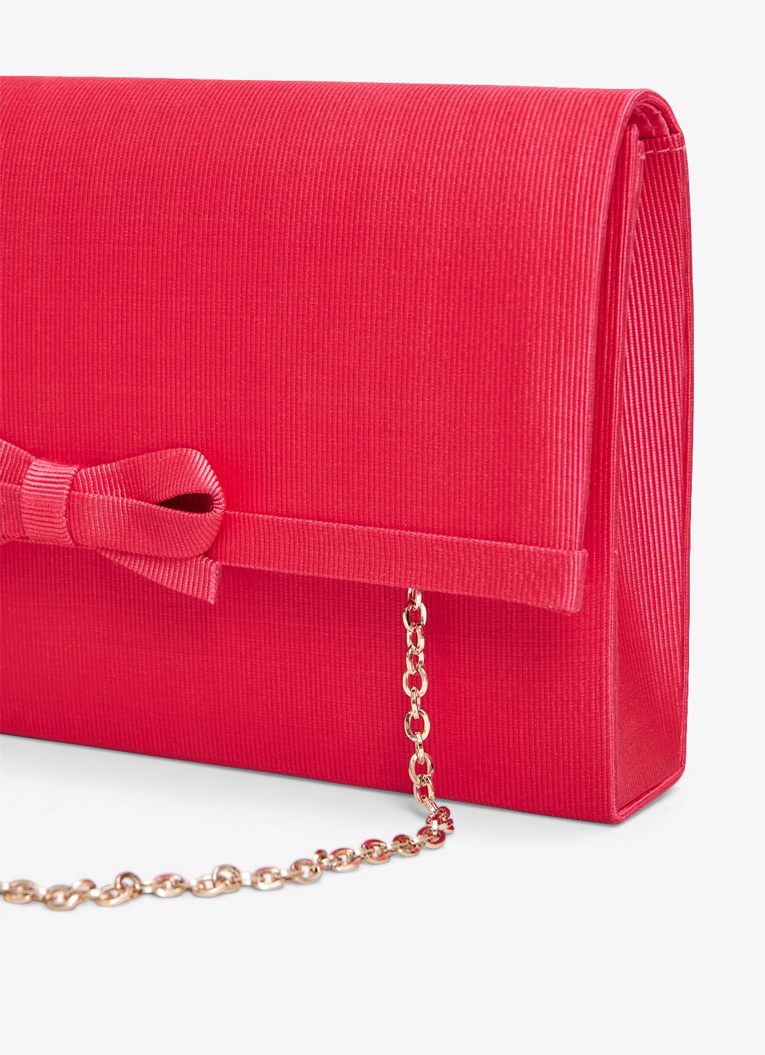 Phase Eight Grosgrain clutch met strikdetail  - detail roze