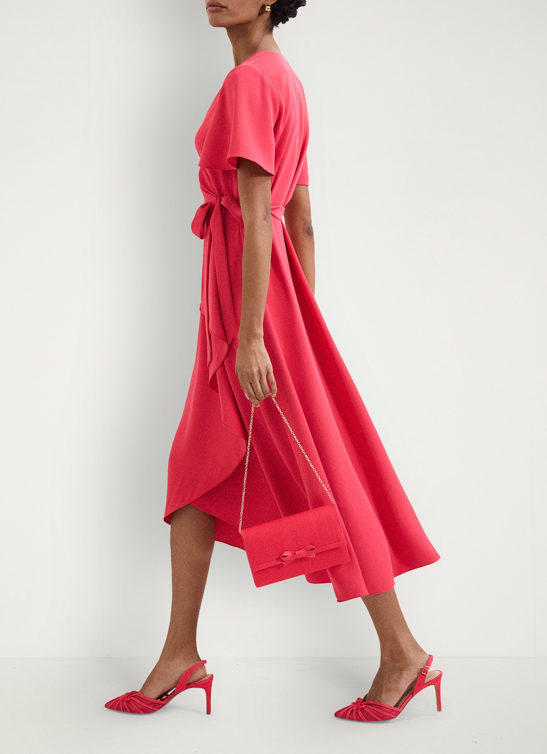 Phase Eight Grosgrain clutch met strikdetail  - detail 3 roze