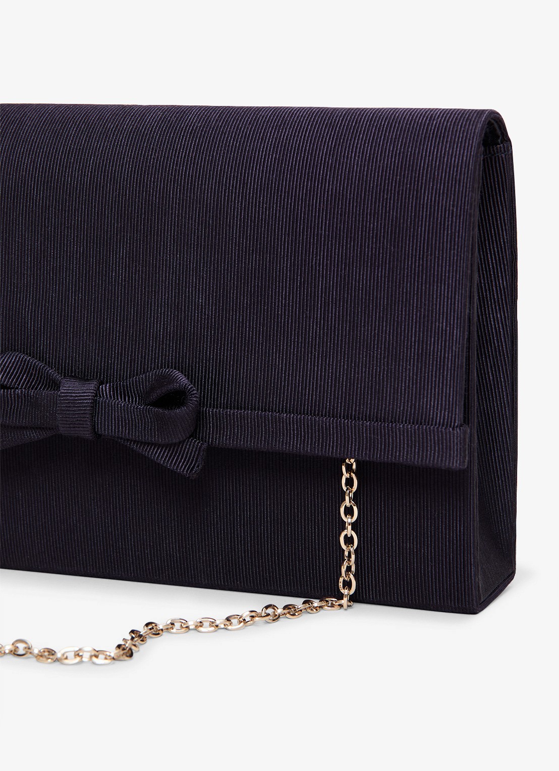 Phase Eight Grosgrain clutch met strikdetail  - detail donkerblauw