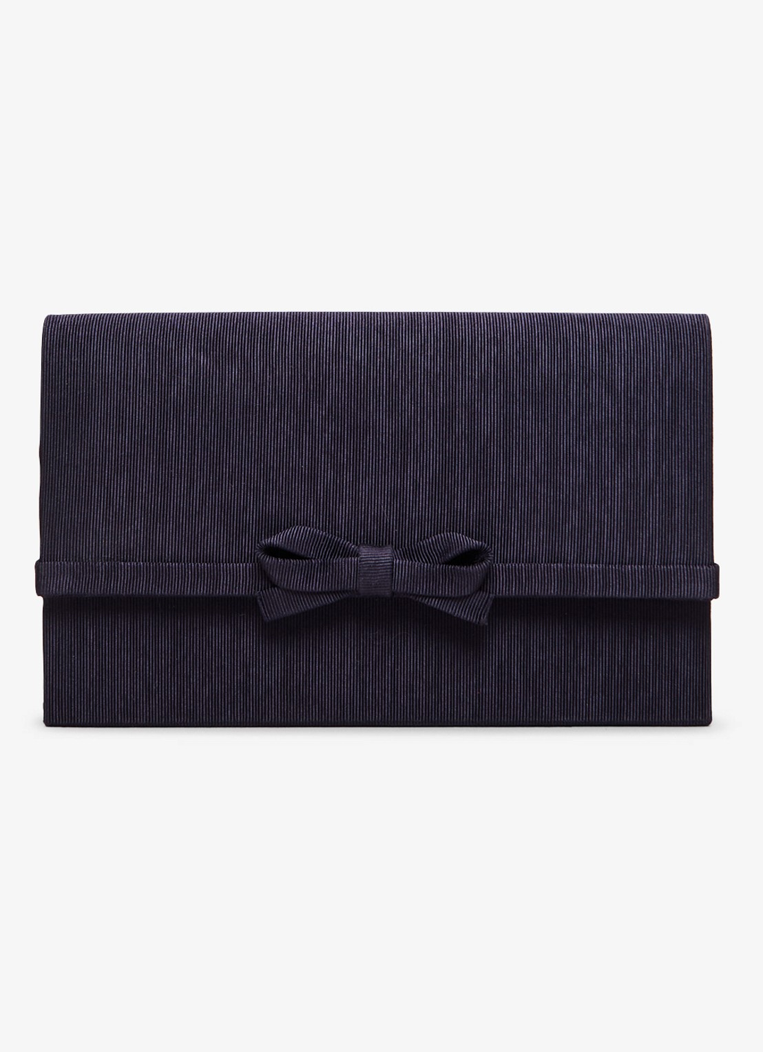 Phase Eight Grosgrain clutch met strikdetail  - voorkant 4 donkerblauw