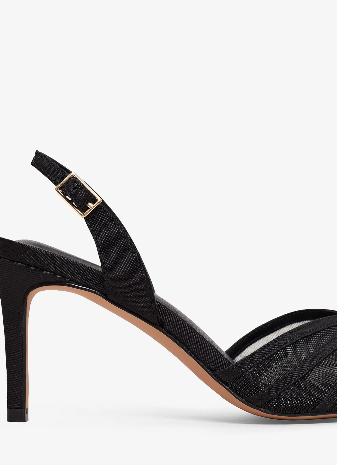 Phase Eight Grosgrain slingback met strikdetail - detail 4 zwart