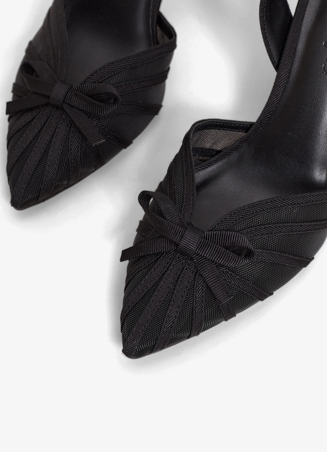 Phase Eight Grosgrain slingback met strikdetail - detail 5 zwart