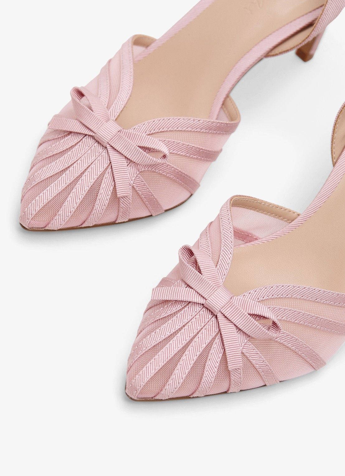 Phase Eight Grosgrain slingback met strikdetail - detail 3 oudroze