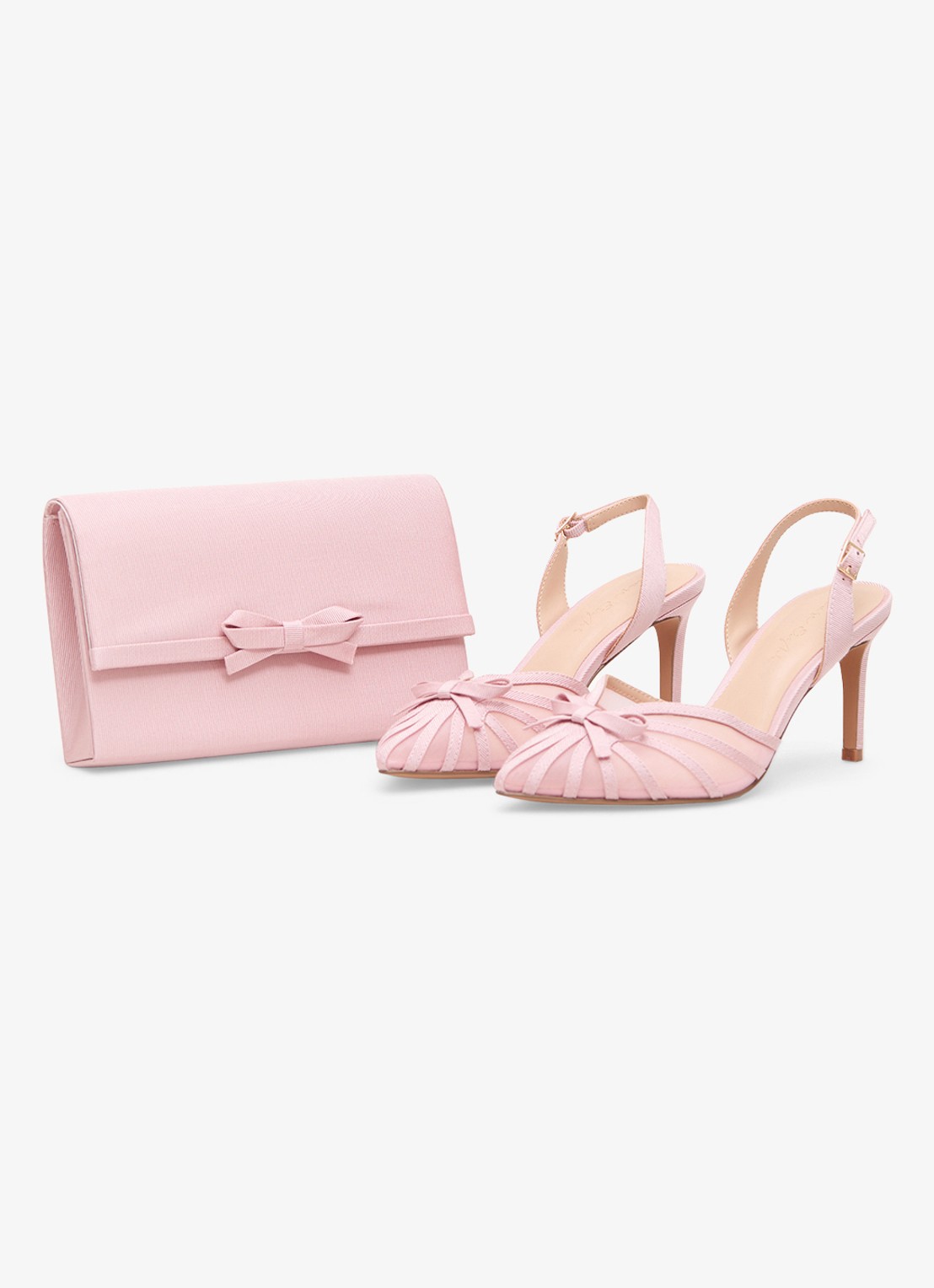 Phase Eight Grosgrain slingback met strikdetail - detail 4 oudroze