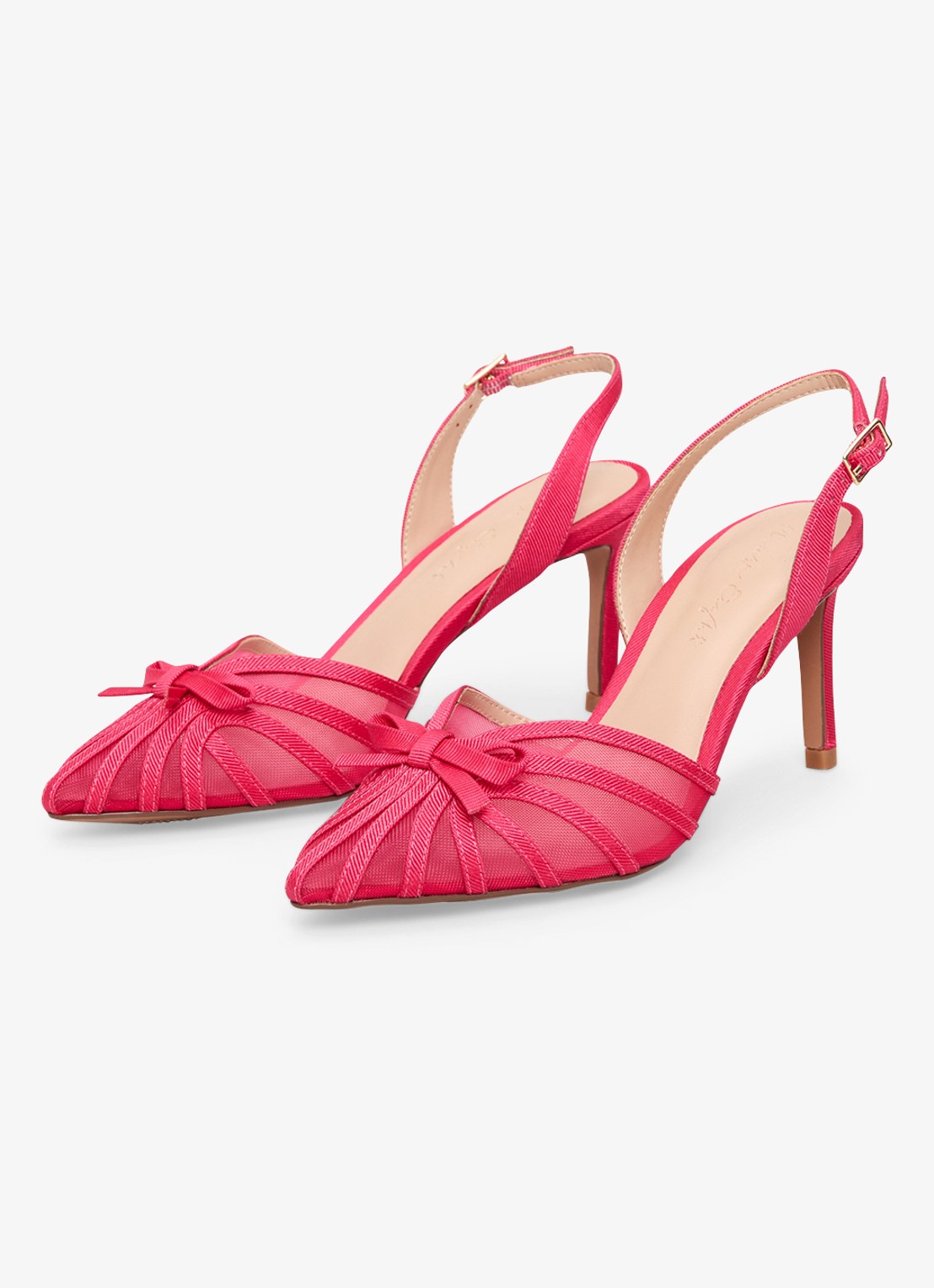 Phase Eight Grosgrain slingback met strikdetail - detail roze