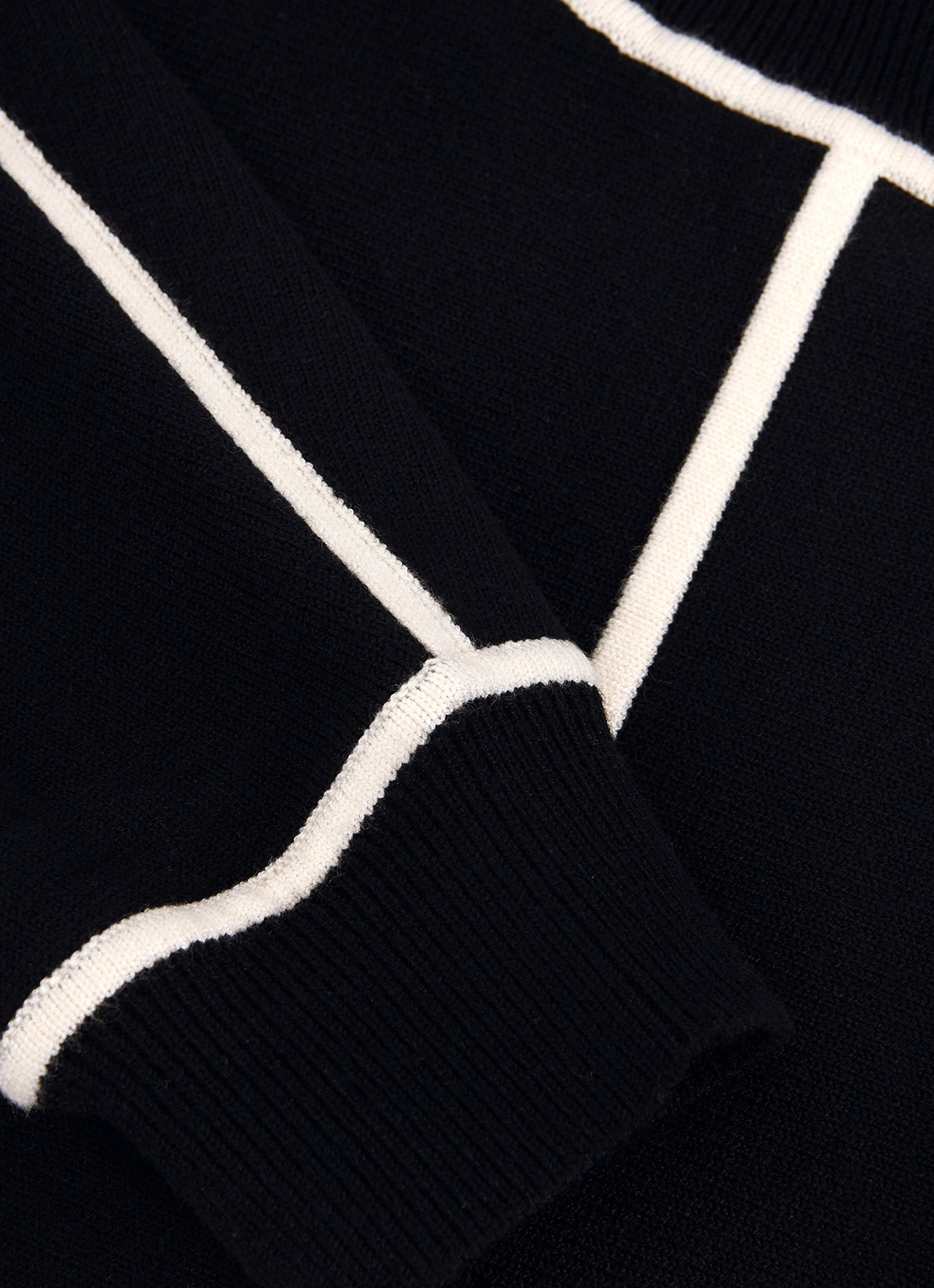 Phase Eight Hallie mini fijngebreide trui-jurk met gestreept detail - detail 8 zwart