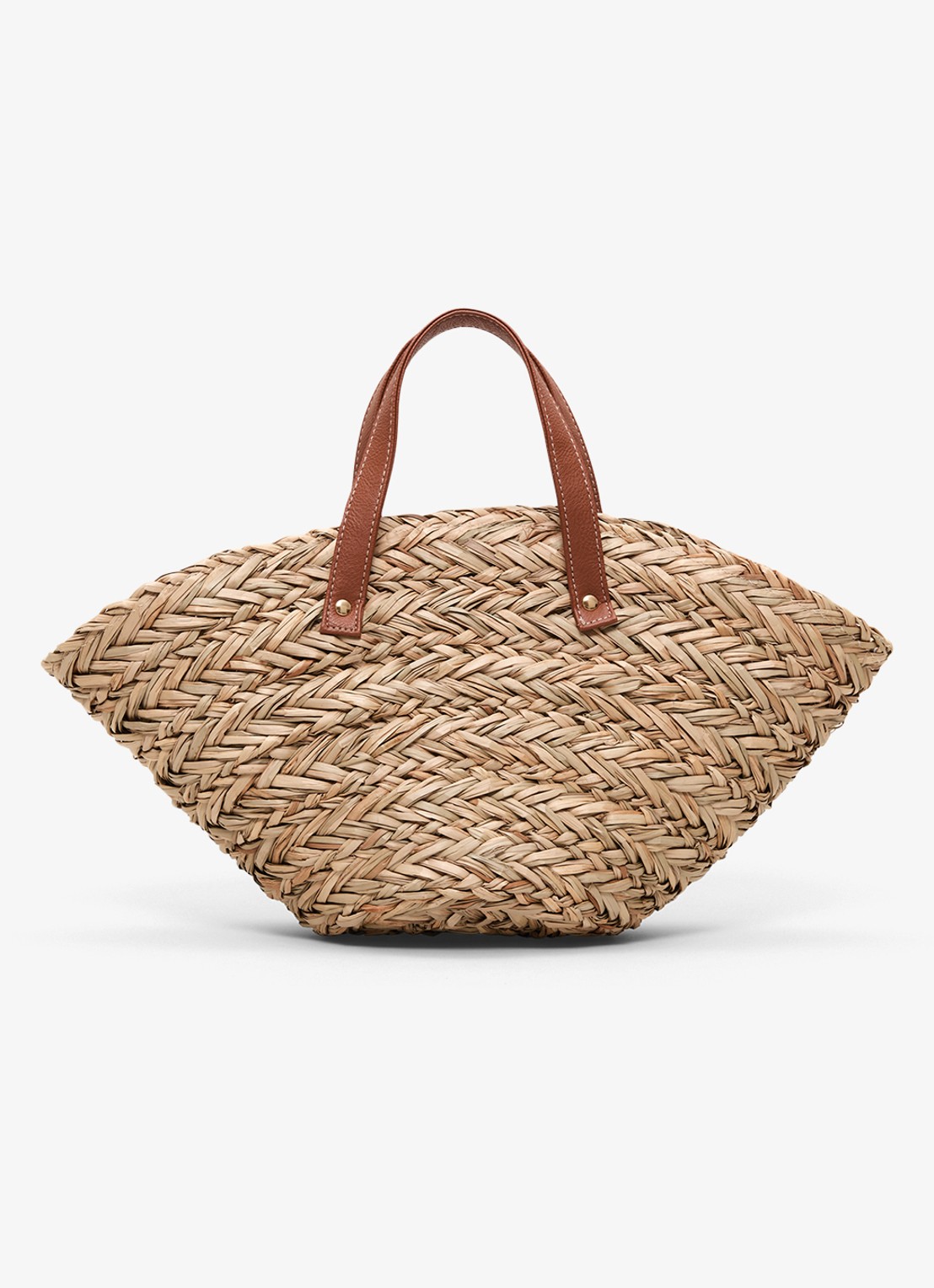 Phase Eight Handtas van raffia - voorkant 6 beige