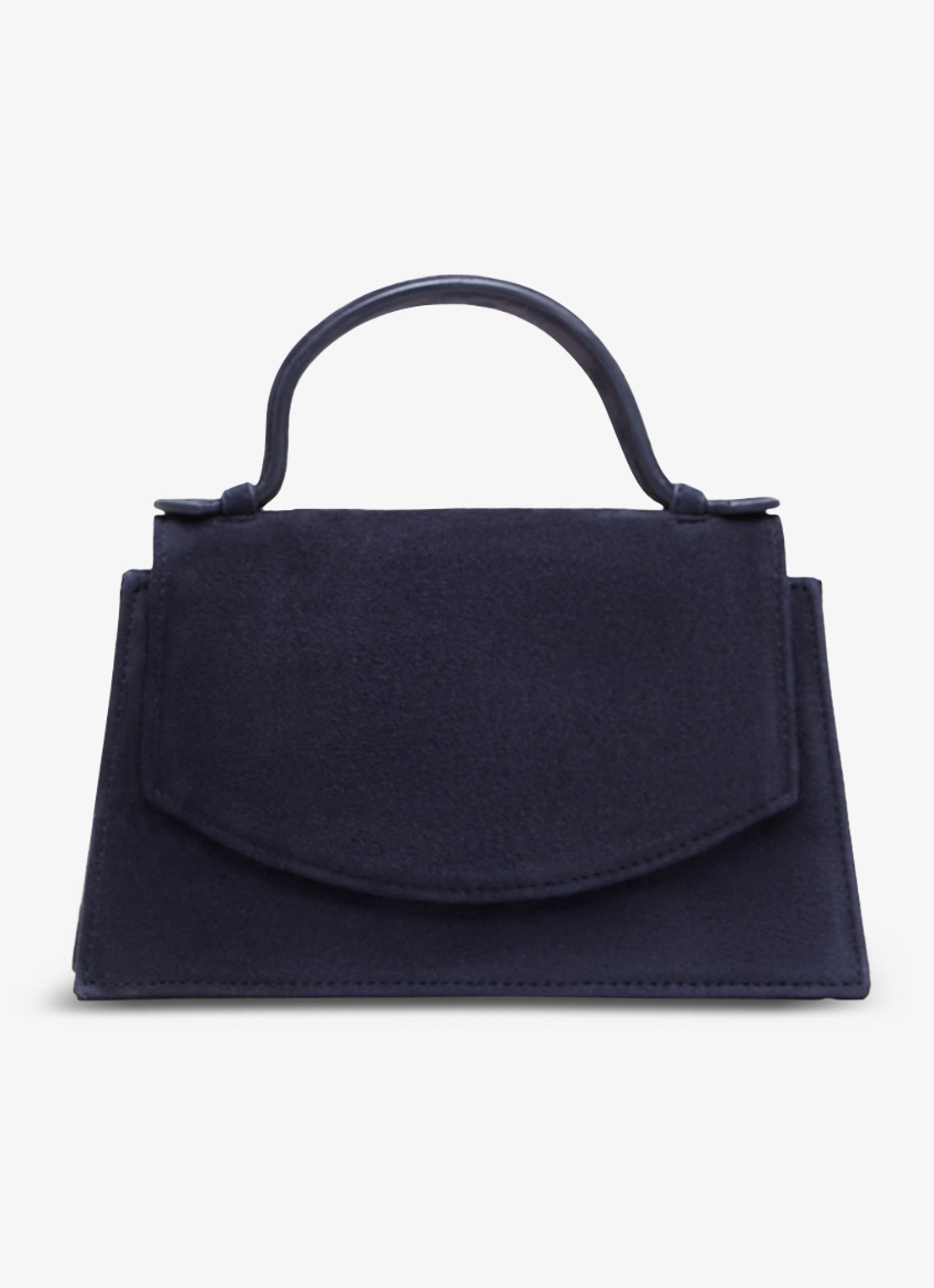 Phase Eight Handtas van suède  - voorkant donkerblauw