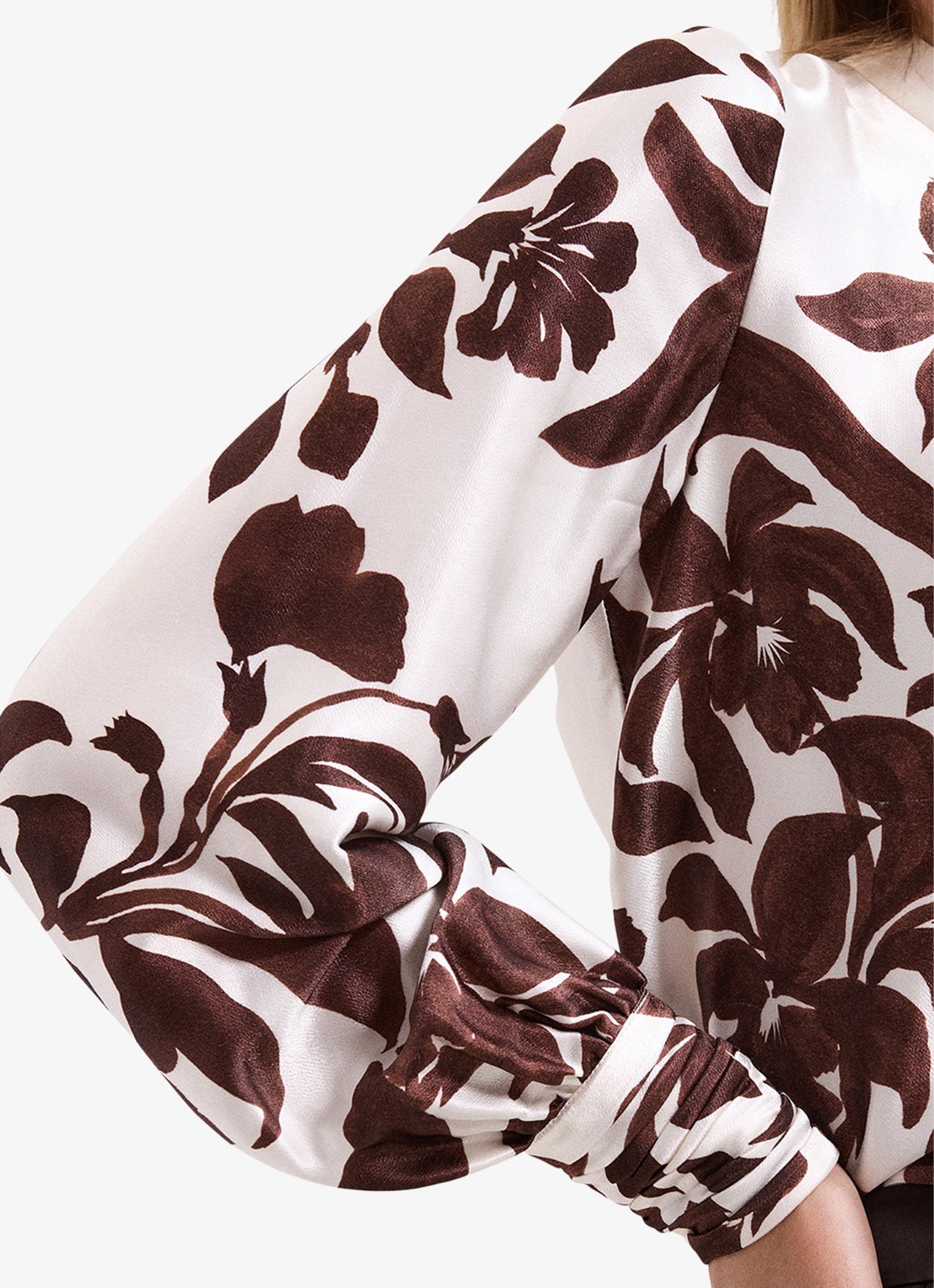 Phase Eight Hattie tuniek met cut-out detail en print - detail 6 bruin