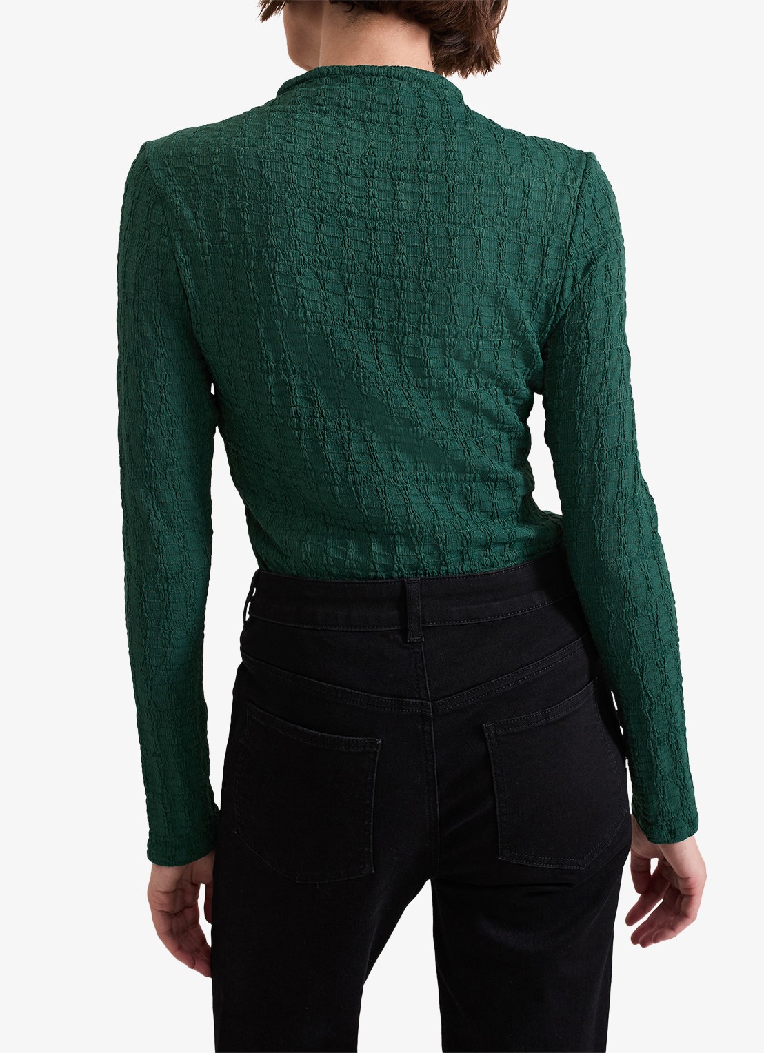 Phase Eight Haylee pullover met structuur - achterkant 7 groen