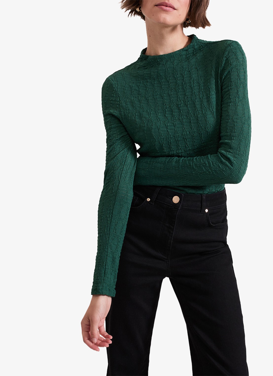Phase Eight Haylee pullover met structuur - detail 3 groen