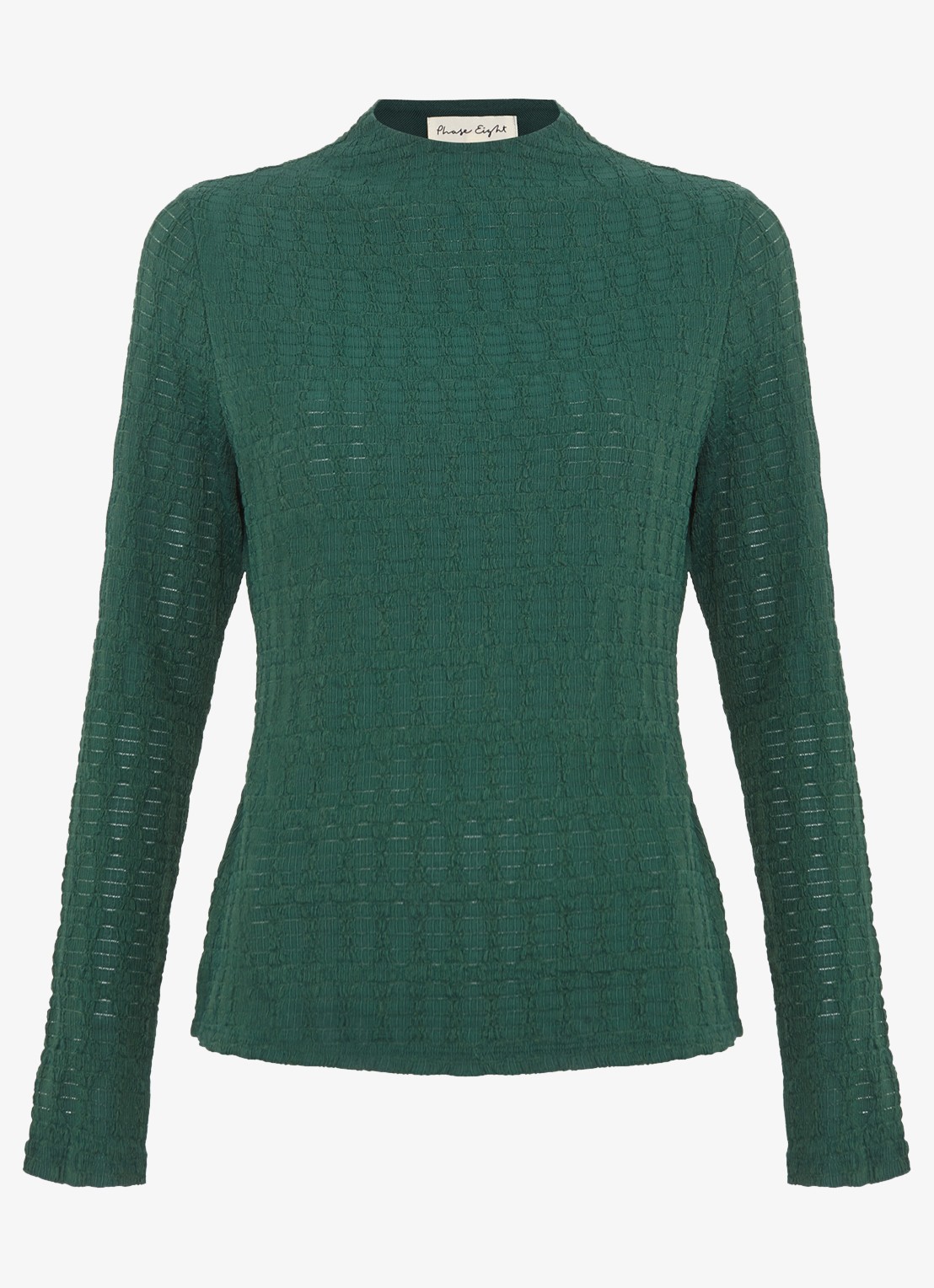 Phase Eight Haylee pullover met structuur - voorkant groen