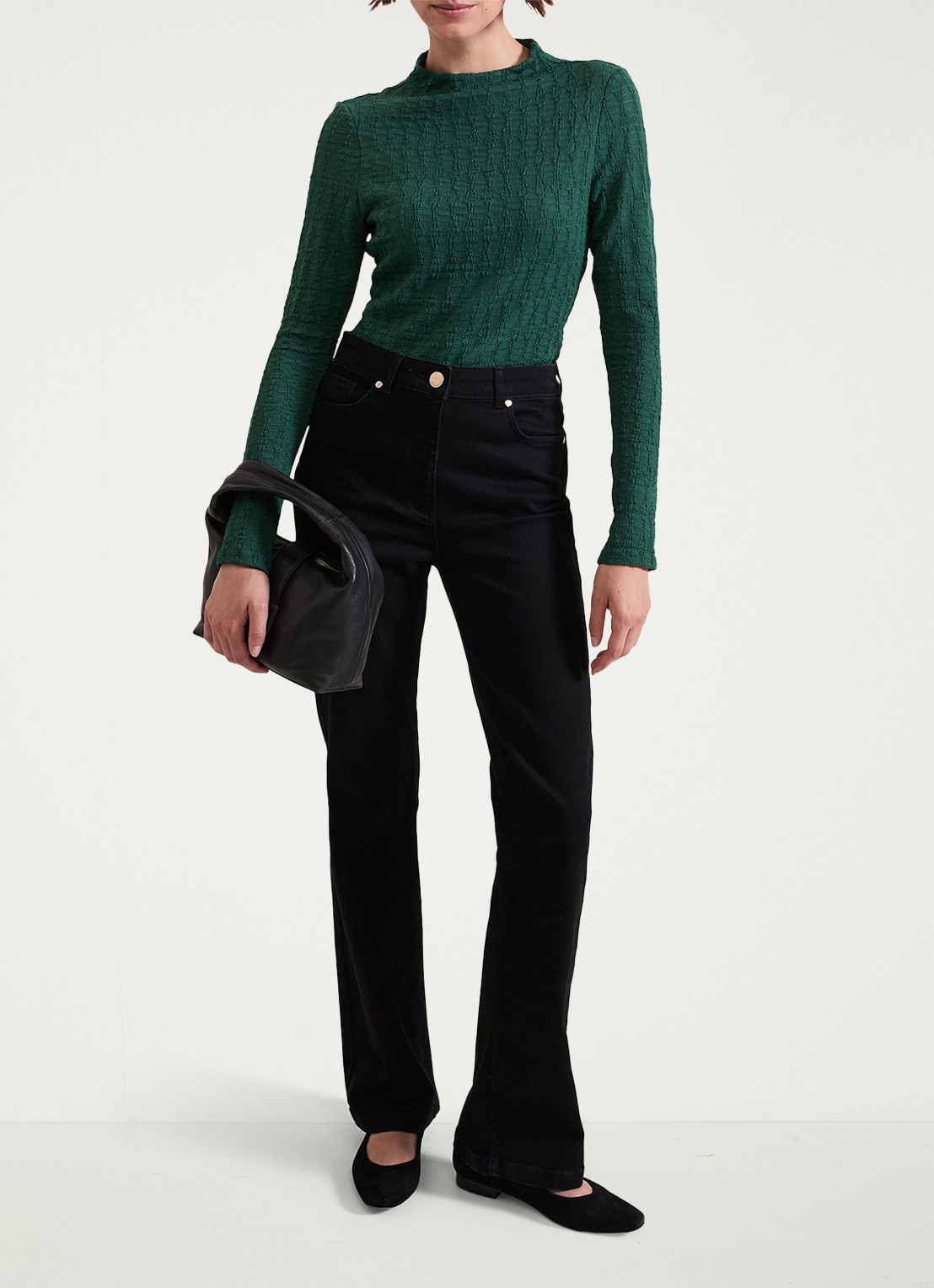 Phase Eight Haylee pullover met structuur - voorkant 2 groen