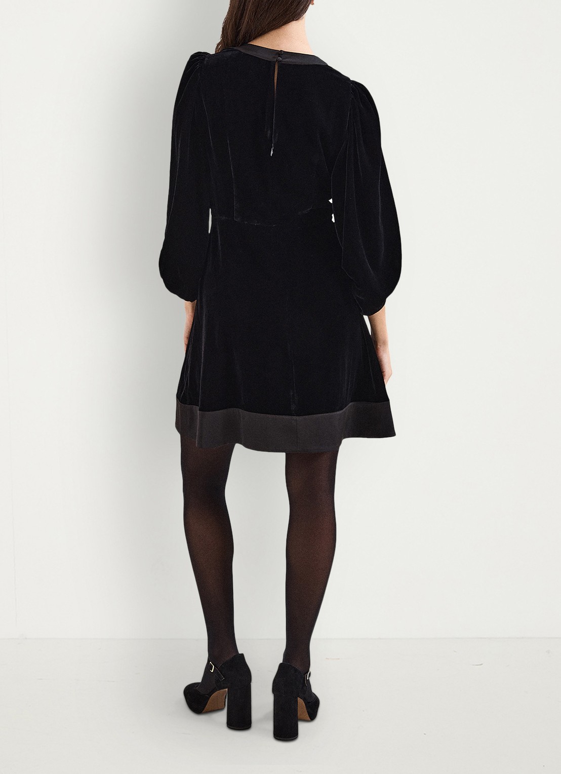 Phase Eight Heidi mini jurk met strass - achterkant zwart