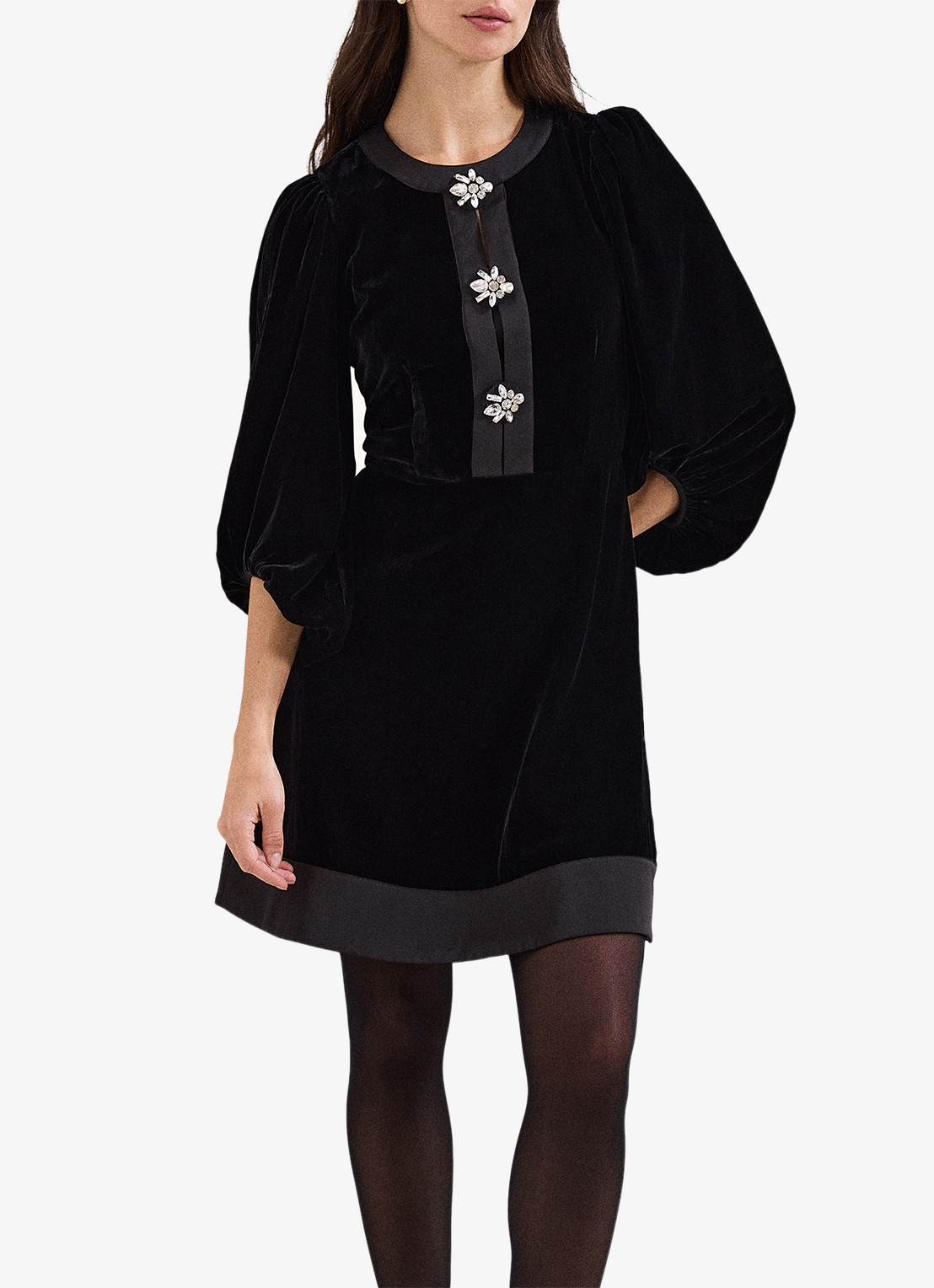 Phase Eight Heidi mini jurk met strass - detail 4 zwart