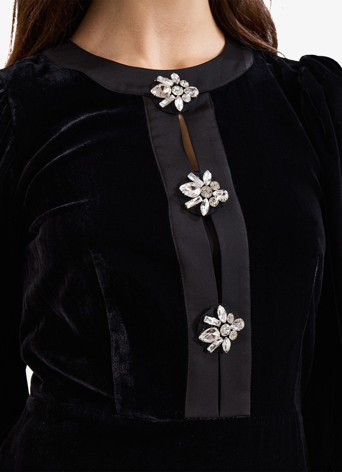 Phase Eight Heidi mini jurk met strass - detail 5 zwart