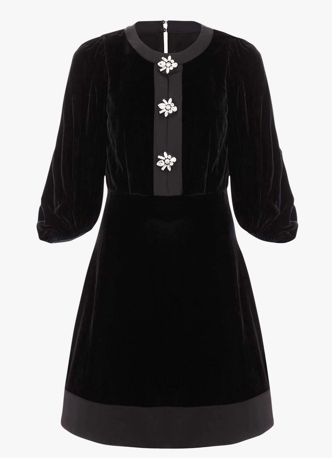 Phase Eight Heidi mini jurk met strass - voorkant 2 zwart